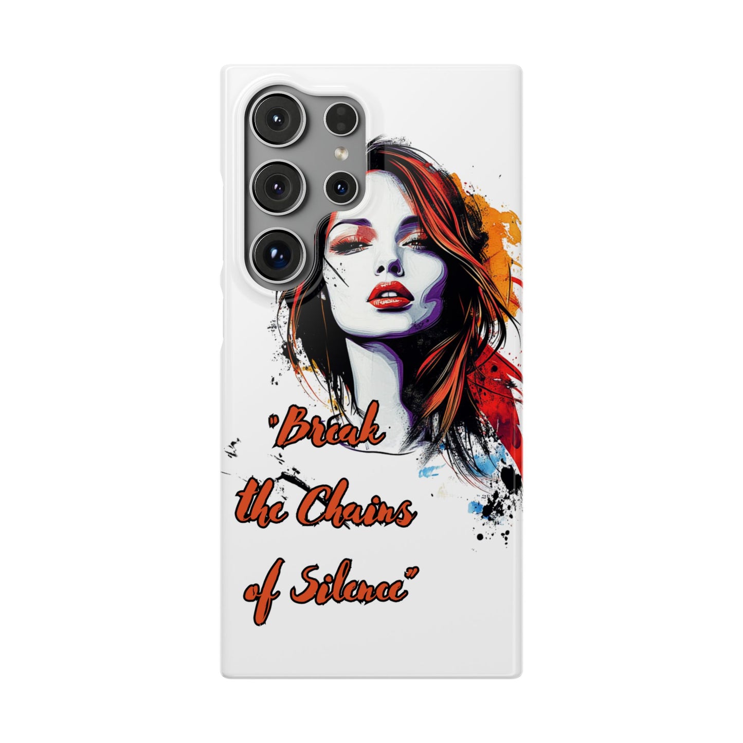 Empowering Art Snap Cases, Phone Cover, Break the Chains of Silence, Unique Gift, Inspirational Tech Accessories