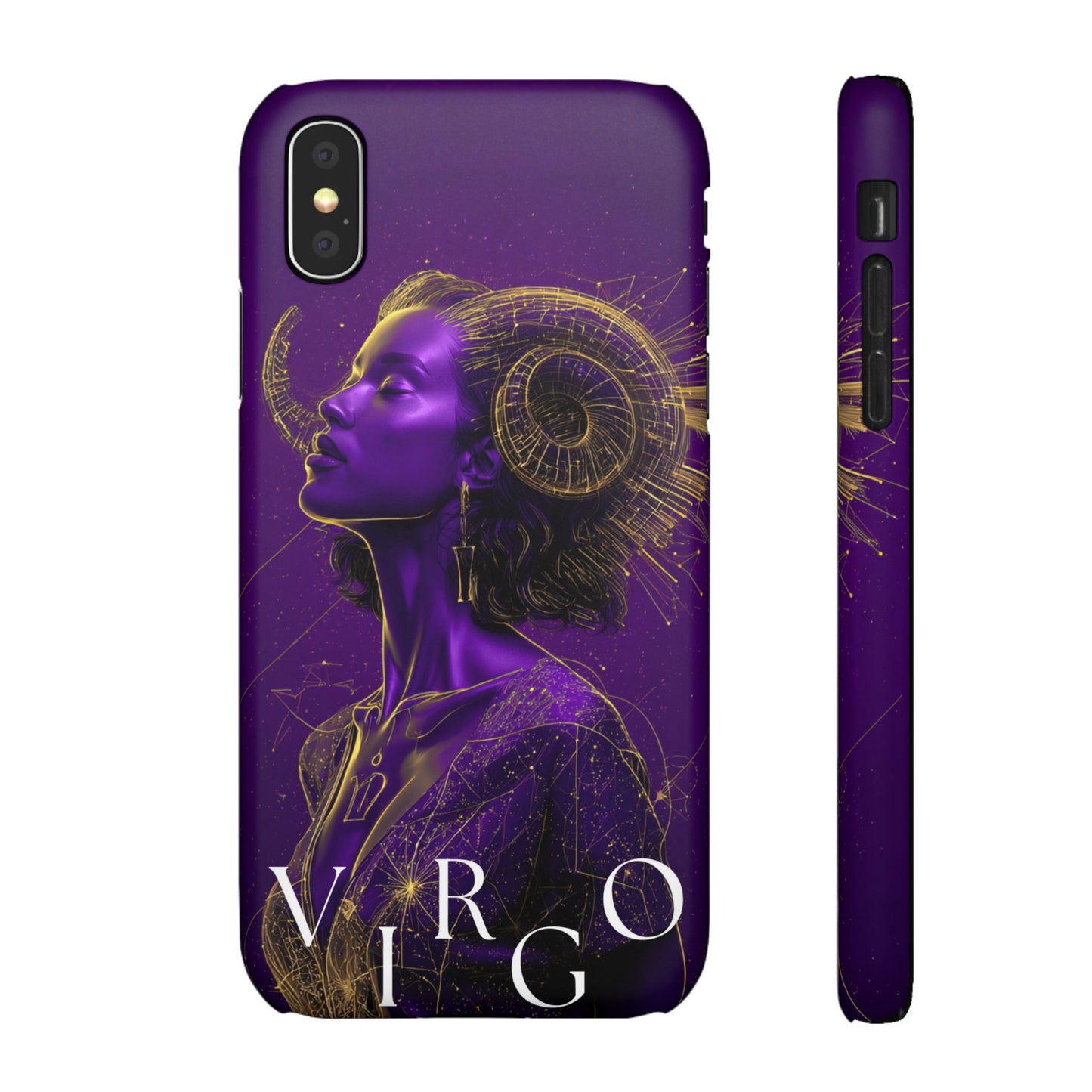 Purple Gold Celestial Virgo Snap Case and Protective Cover for Samsung and iPhone