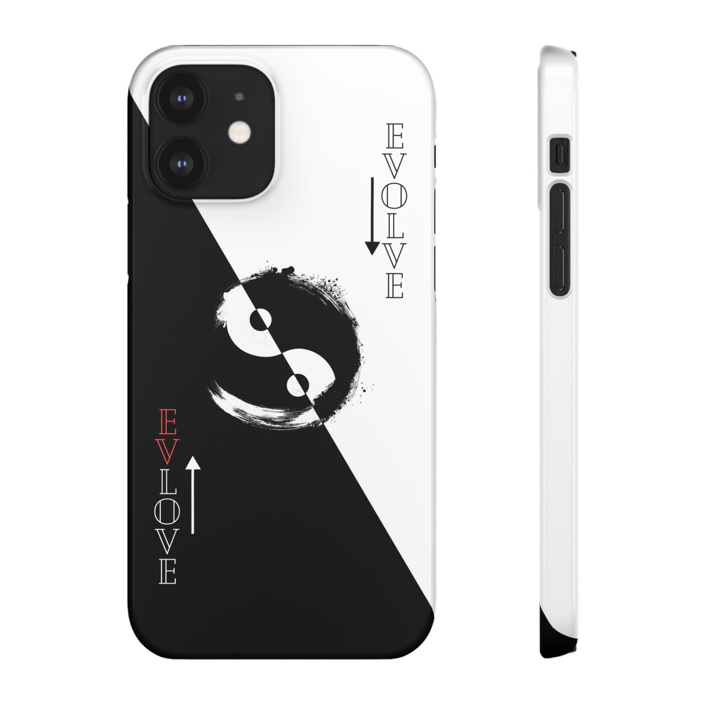 Yin Yang Evolve Black and White Snap Case Cover for iPhone and Samsung