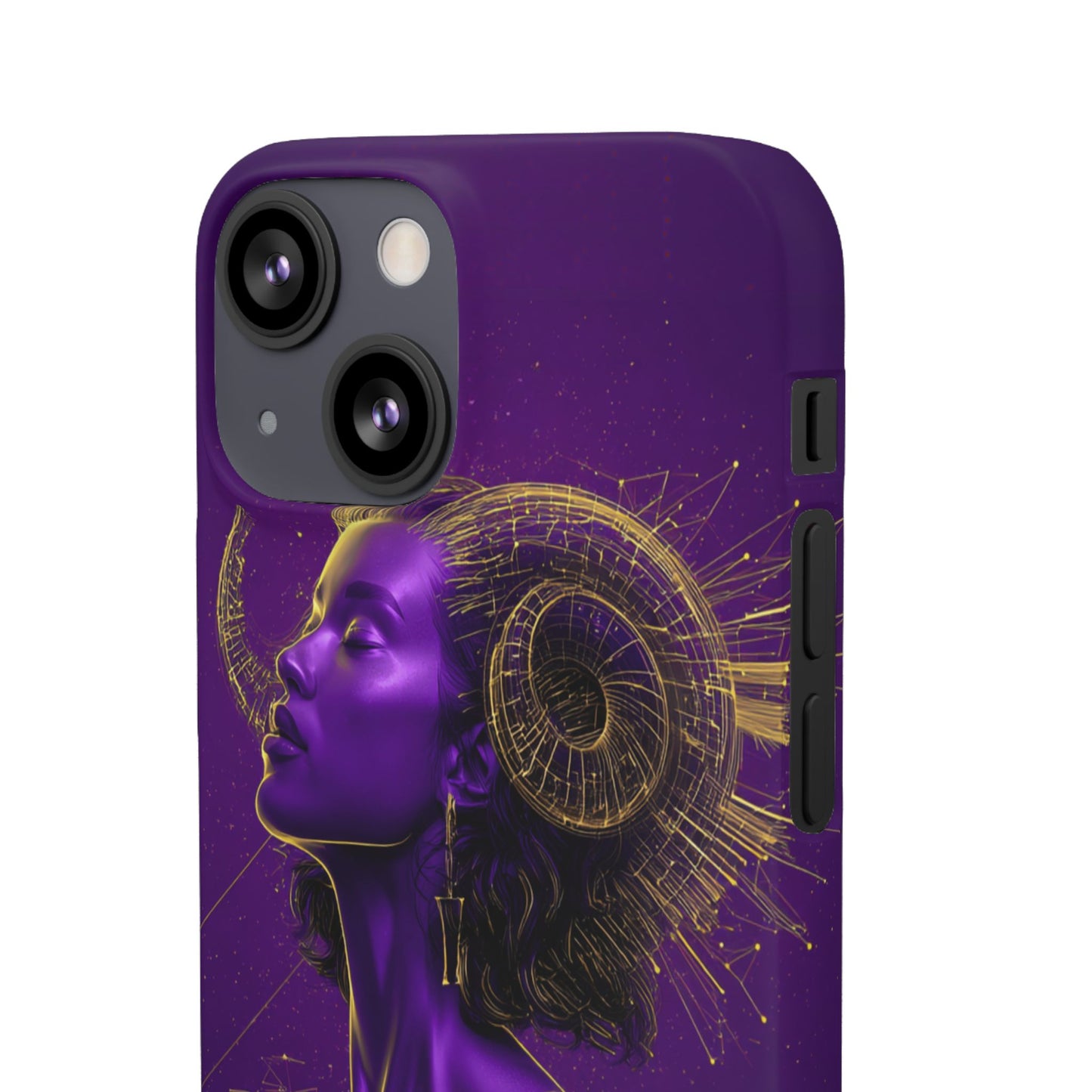 Purple & Gold Celestial Virgo Phone Case – Snap Cover for Samsung & iPhone