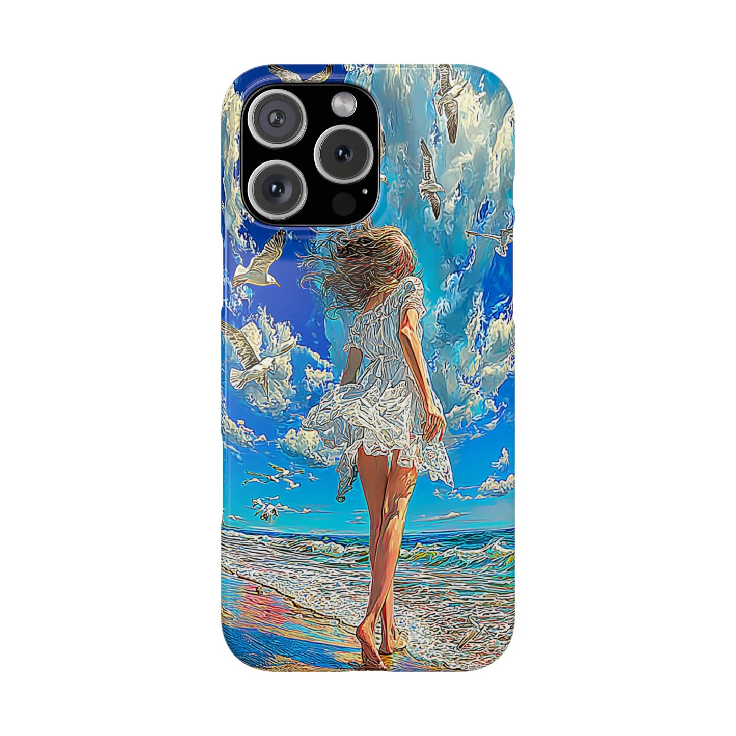Dreamy Seaside Snap Case, Ocean Waves Phone Cover, Summer Vibe Gift, Cute Aesthetic Accessory, Beach Lover Case