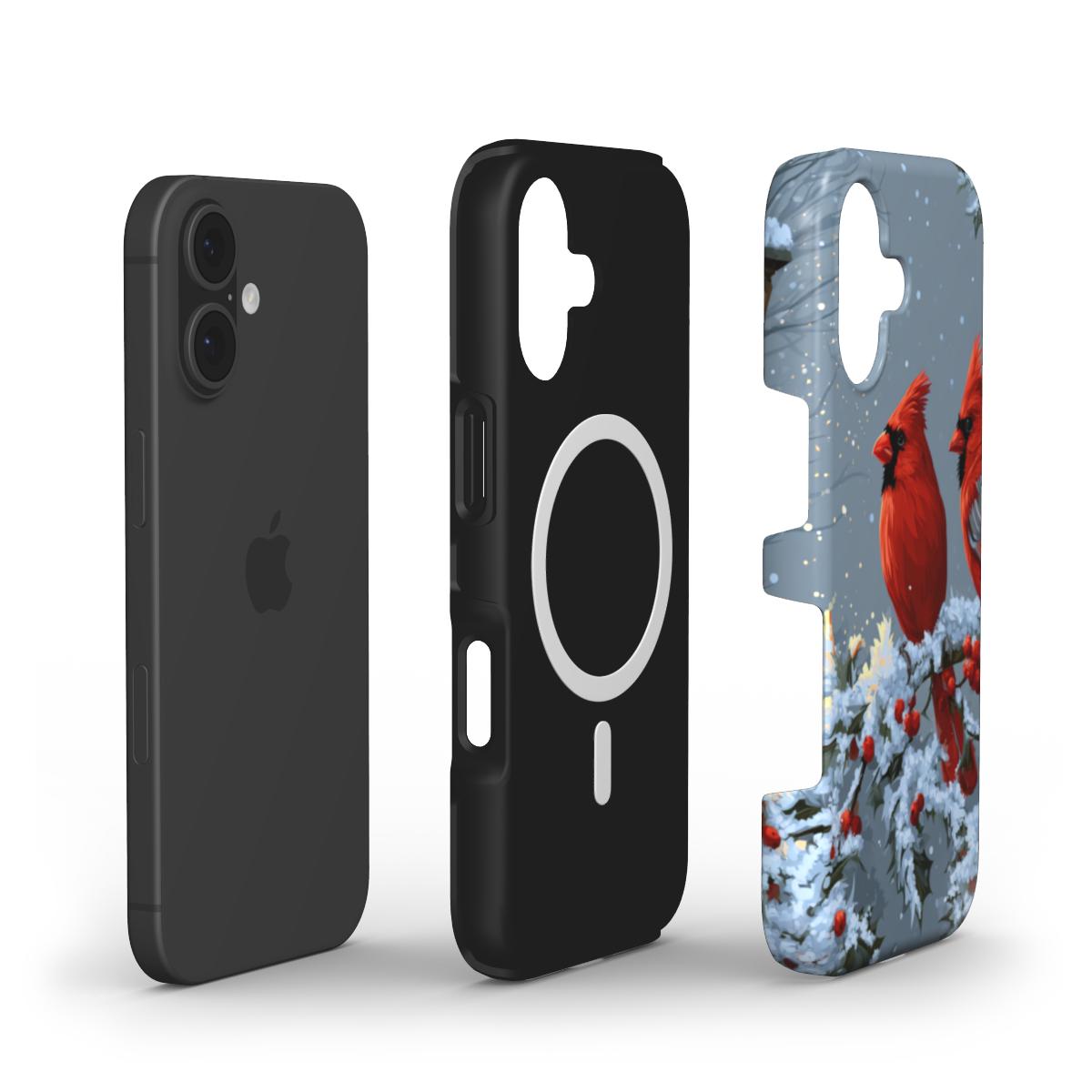 Winter Cardinals MagSafe Tough Phone Case [IP0318]