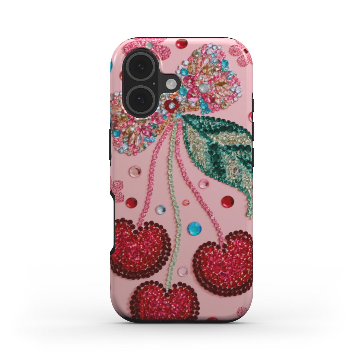 Rhinestone Cherries MagSafe Tough Phone Case [IP0322]