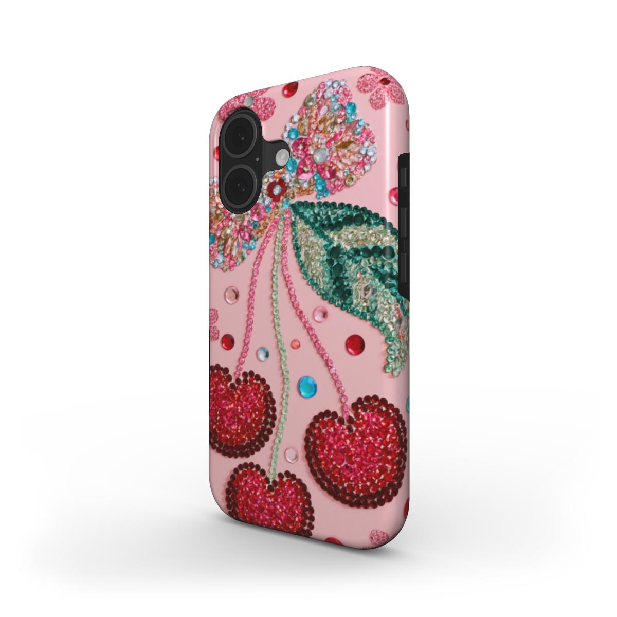 Rhinestone Cherries MagSafe Tough Phone Case [IP0322]