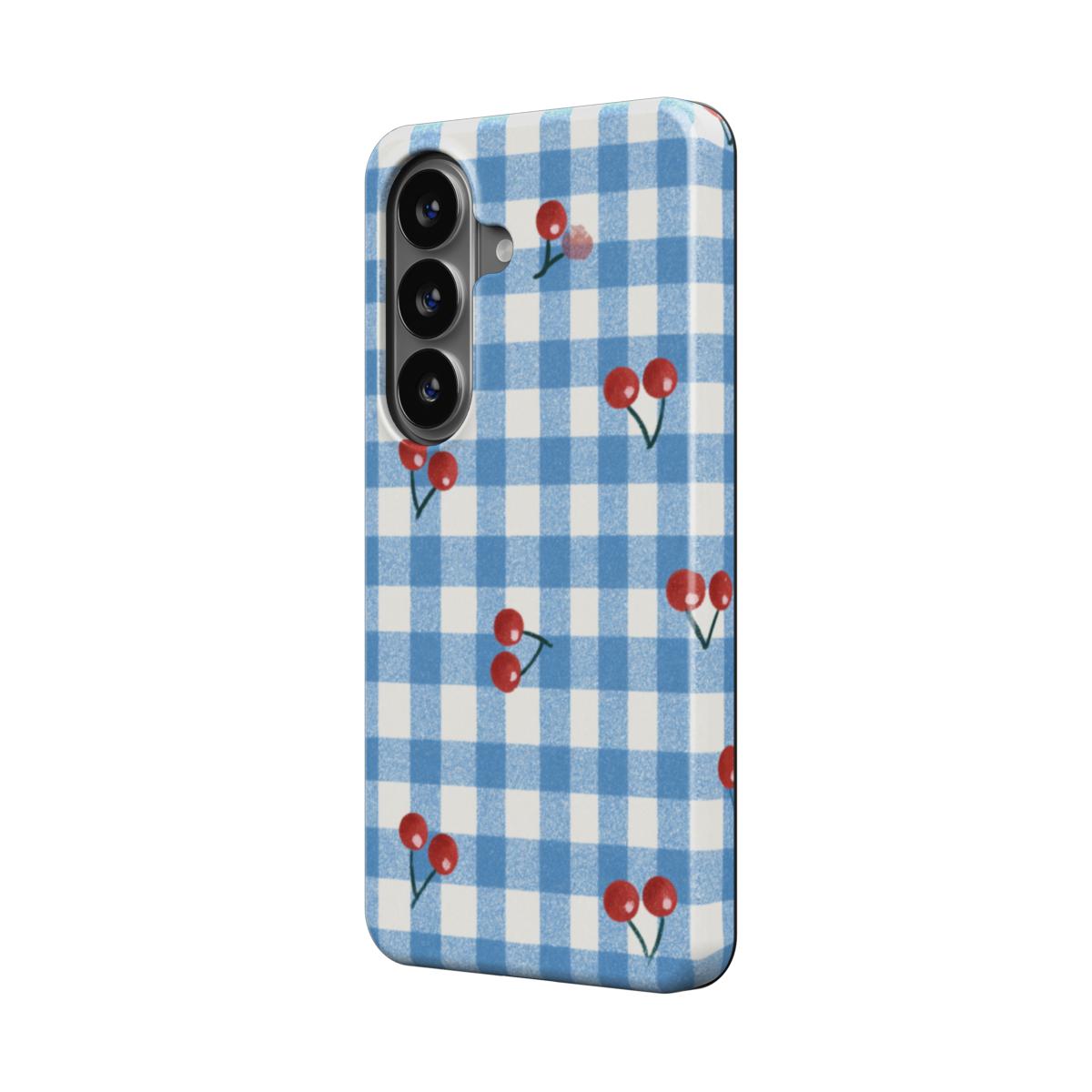 Cherry Gingham Magnetic Tough Phone Case [SA0320]