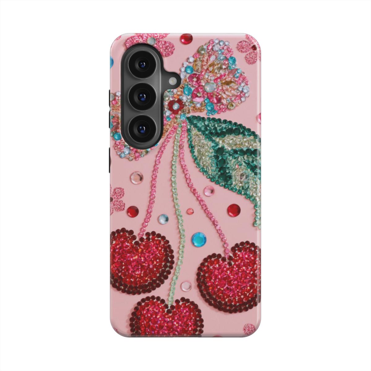 Rhinestone Cherries Magnetic Tough Phone Case [SA0322]