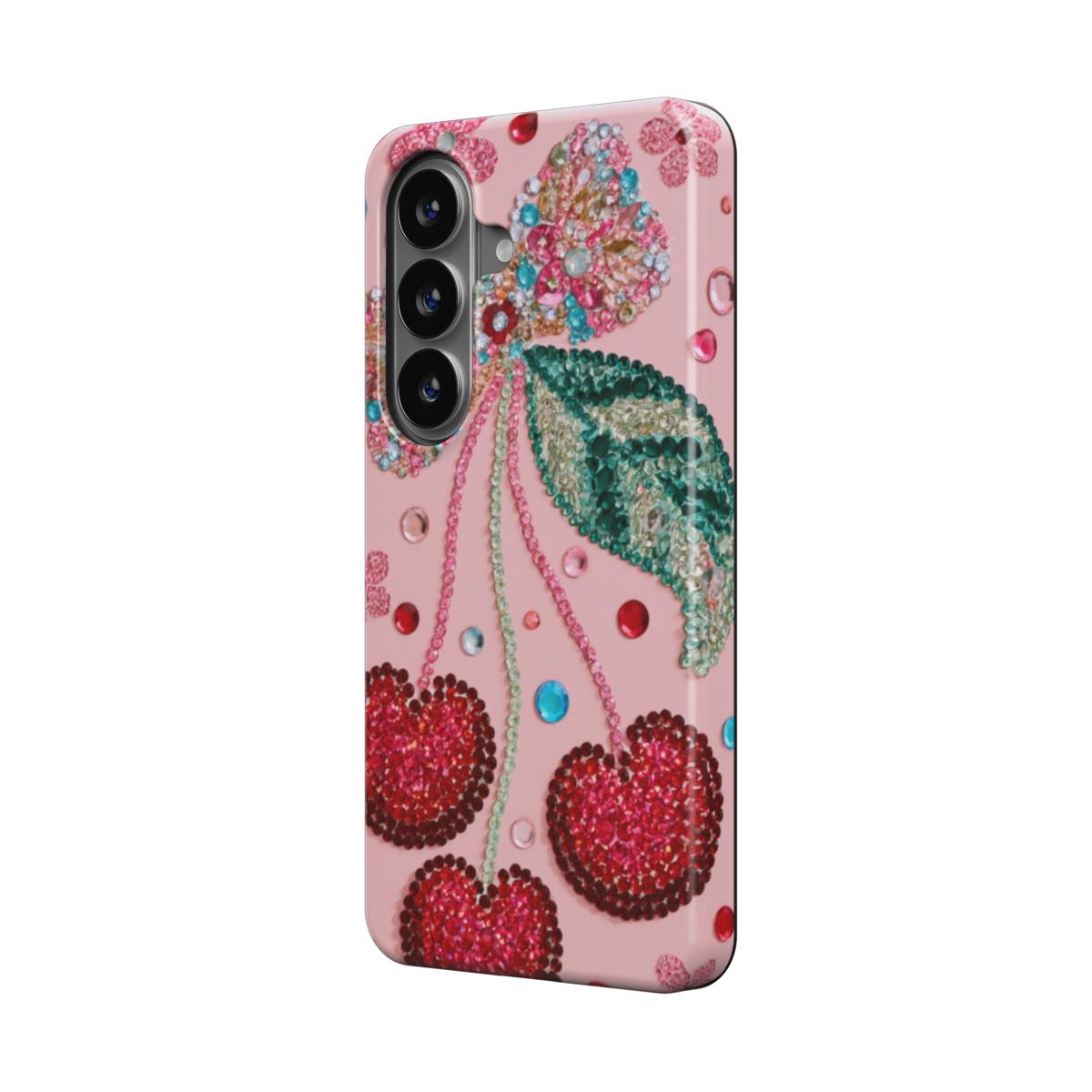 Rhinestone Cherries Magnetic Tough Phone Case [SA0322]