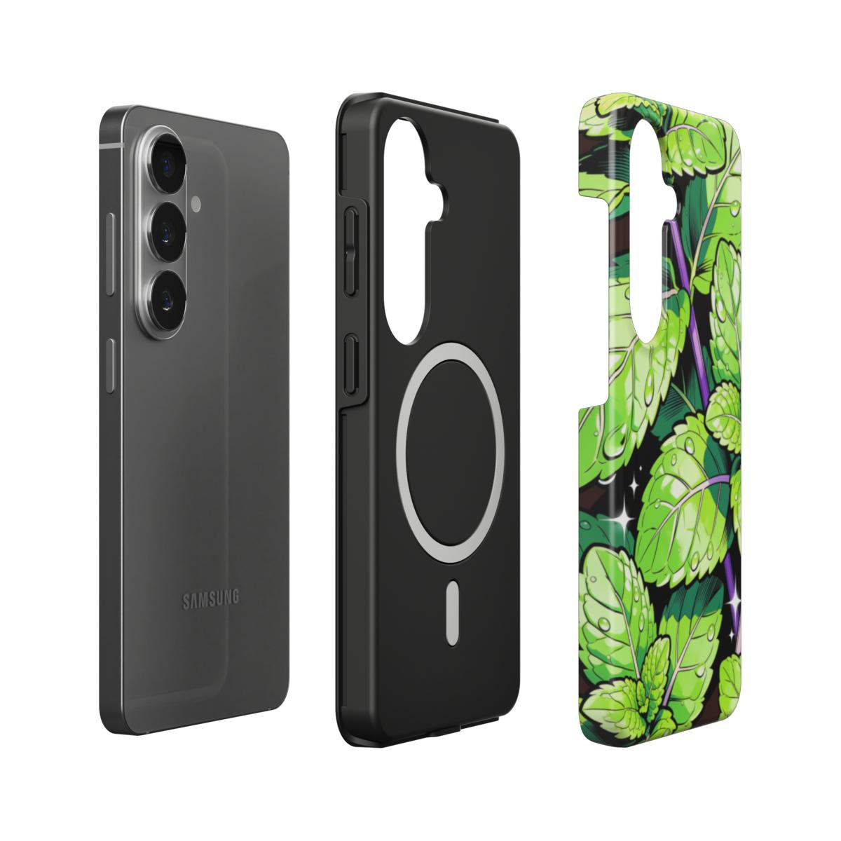 Mint Leaves Magnetic Tough Phone Case [SA1022]