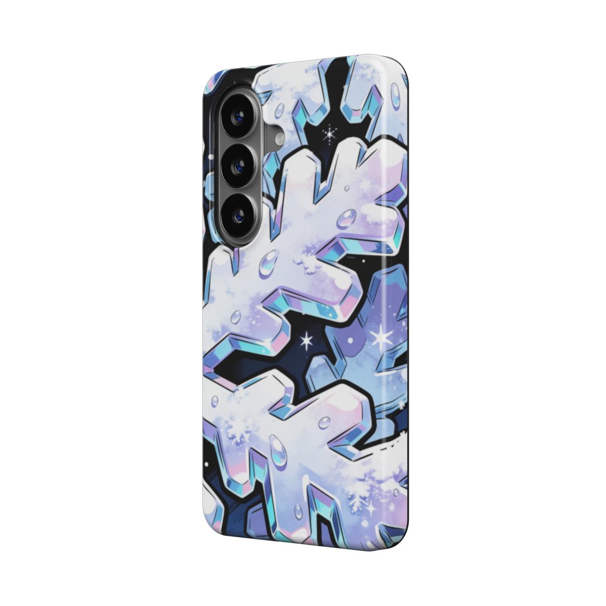 Iridescent Snowflakes Magnetic Tough Phone Case [SA1026]