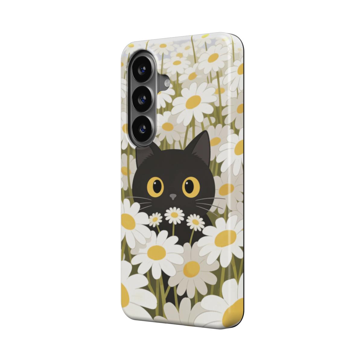 Cat In Daisies Magnetic Tough Phone Case [SA1034]