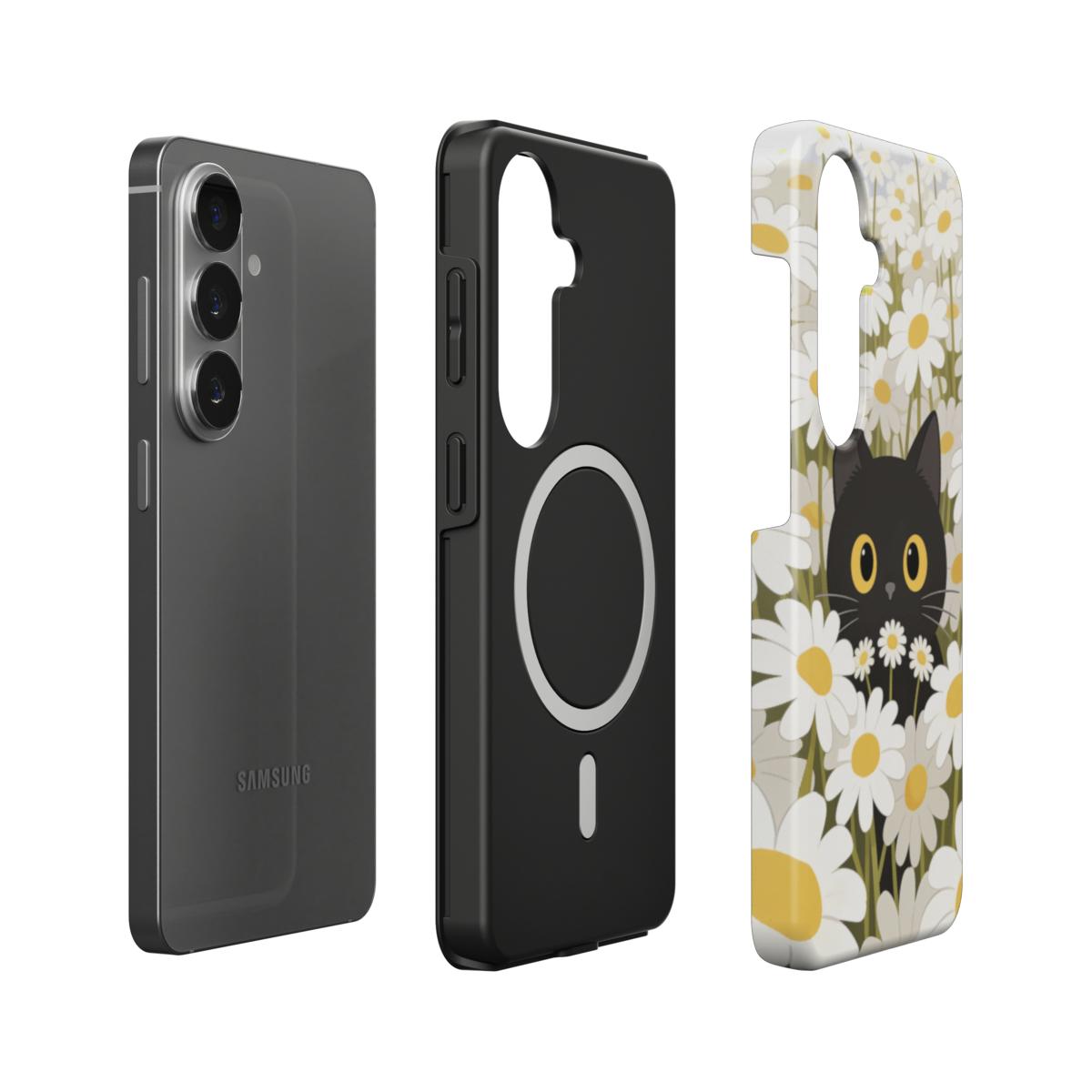 Cat In Daisies Magnetic Tough Phone Case [SA1034]