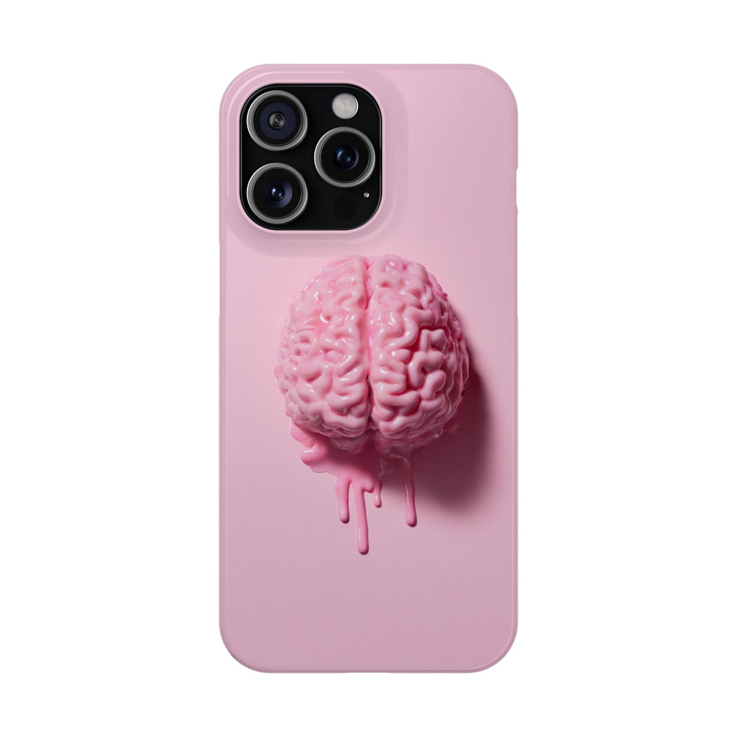 Slim Cases, Brain Design Phone Case With Card Holder, Cute Tech Accessory, Unique Gift for Students, Stylish Phone Protection, Valentine's