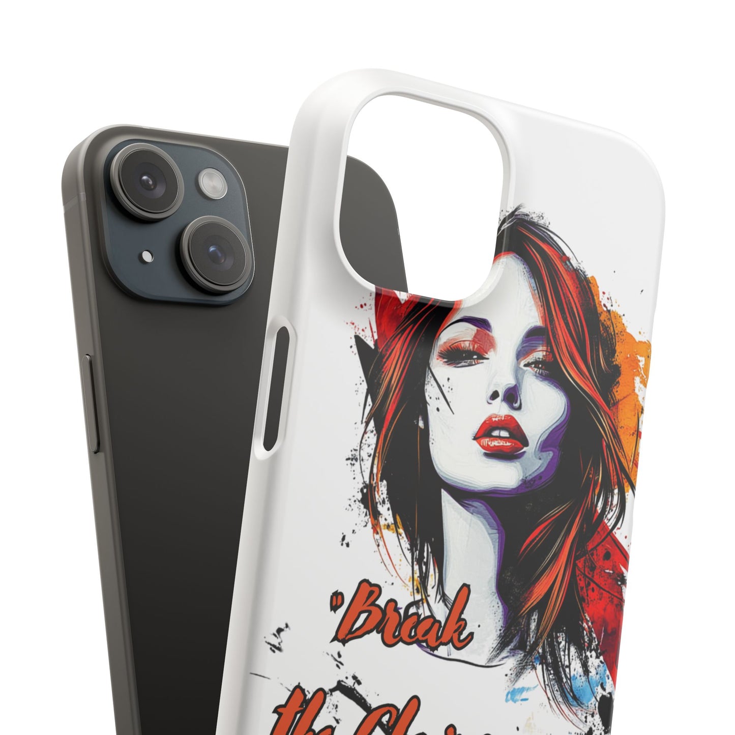 Empowering Art Snap Cases, Phone Cover, Break the Chains of Silence, Unique Gift, Inspirational Tech Accessories