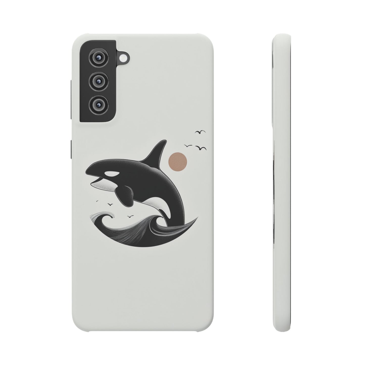 Whale Splash Phone Case | Ocean Lover Gift, Marine Art, Snap Cases, Cute Whale Design, Custom Phone Accessories