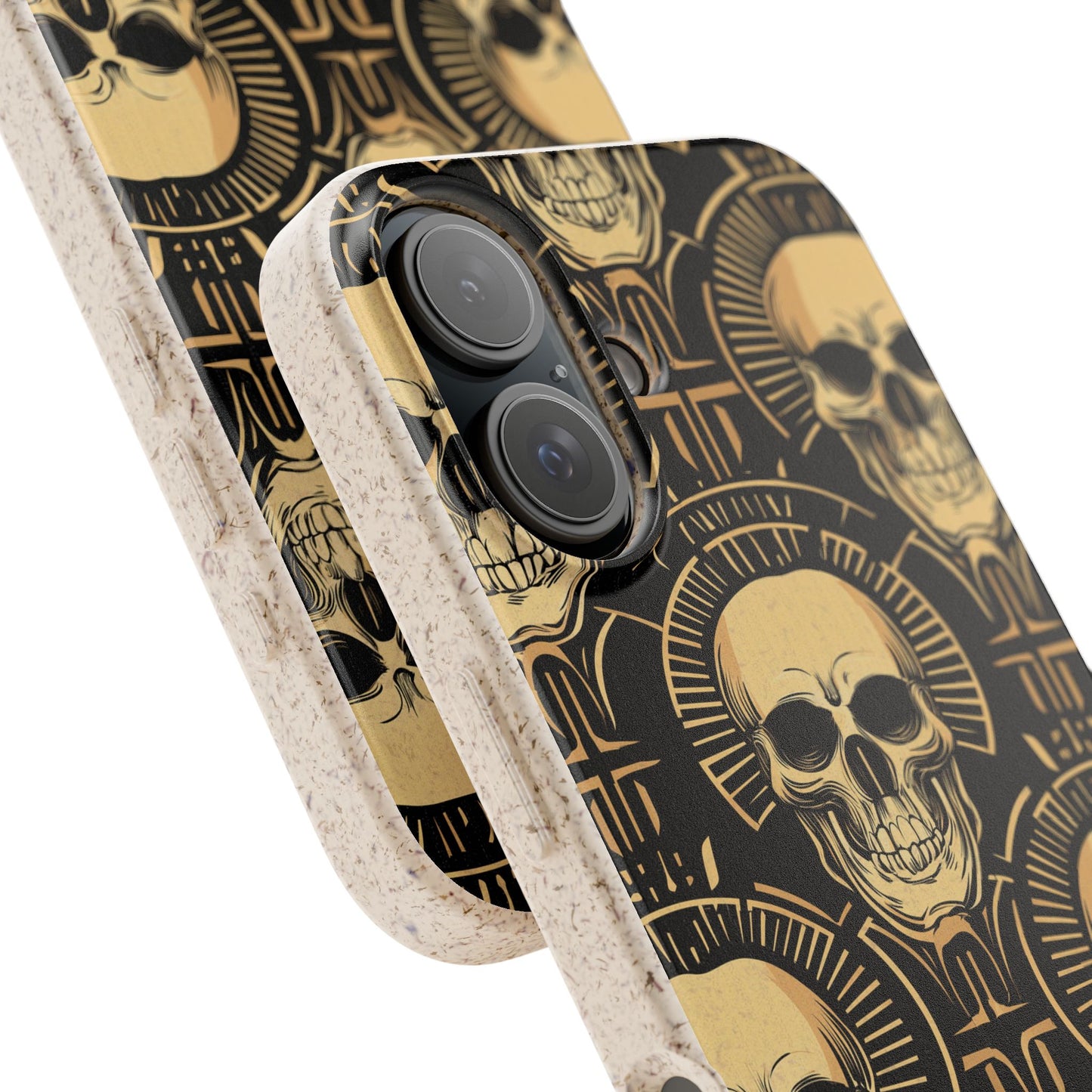 Skull Biodegradable Phone Case, Eco-Friendly iPhone Cover, Sustainable Gift, Cool Skull Design, Skull Art Accessories, Halloween Decor