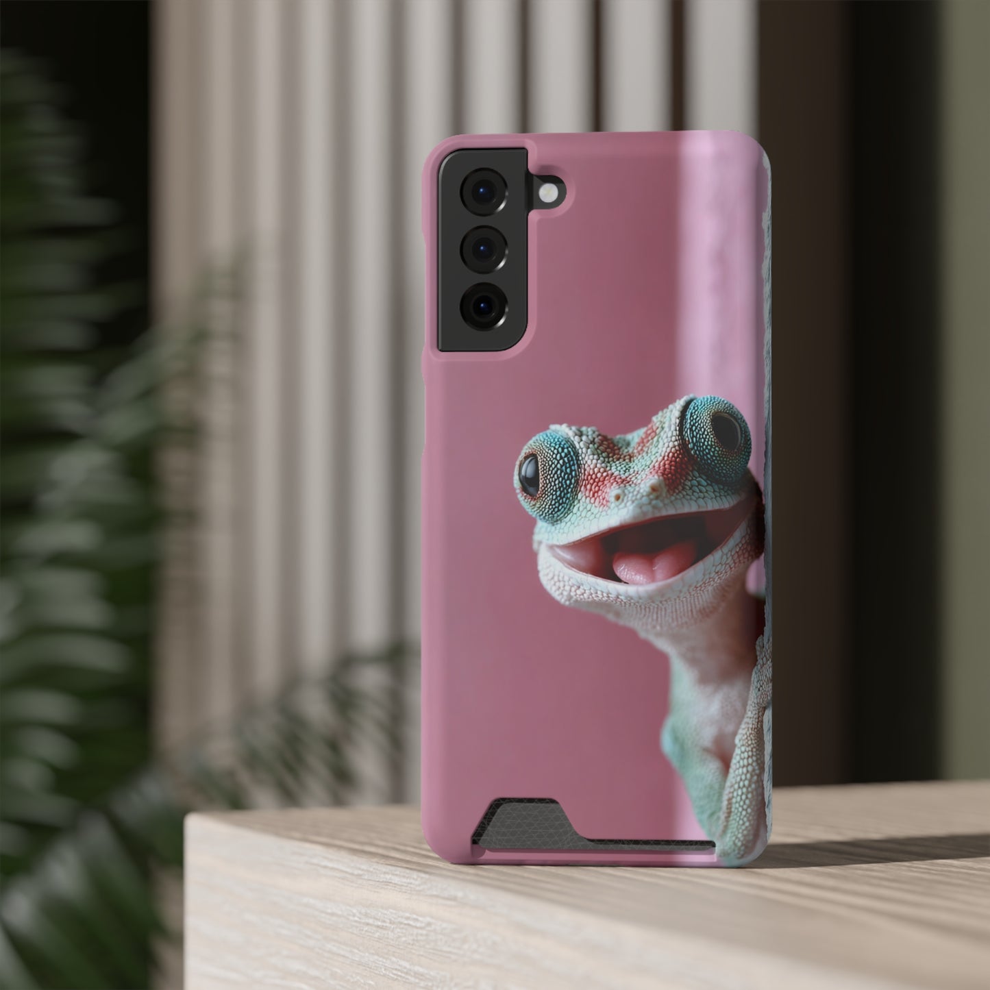 Whimsical Phone Case with Card Holder - Cute Gecko Design, Fun Gift for Kids, Stylish Accessory for Everyday Use, Perfect for [...]