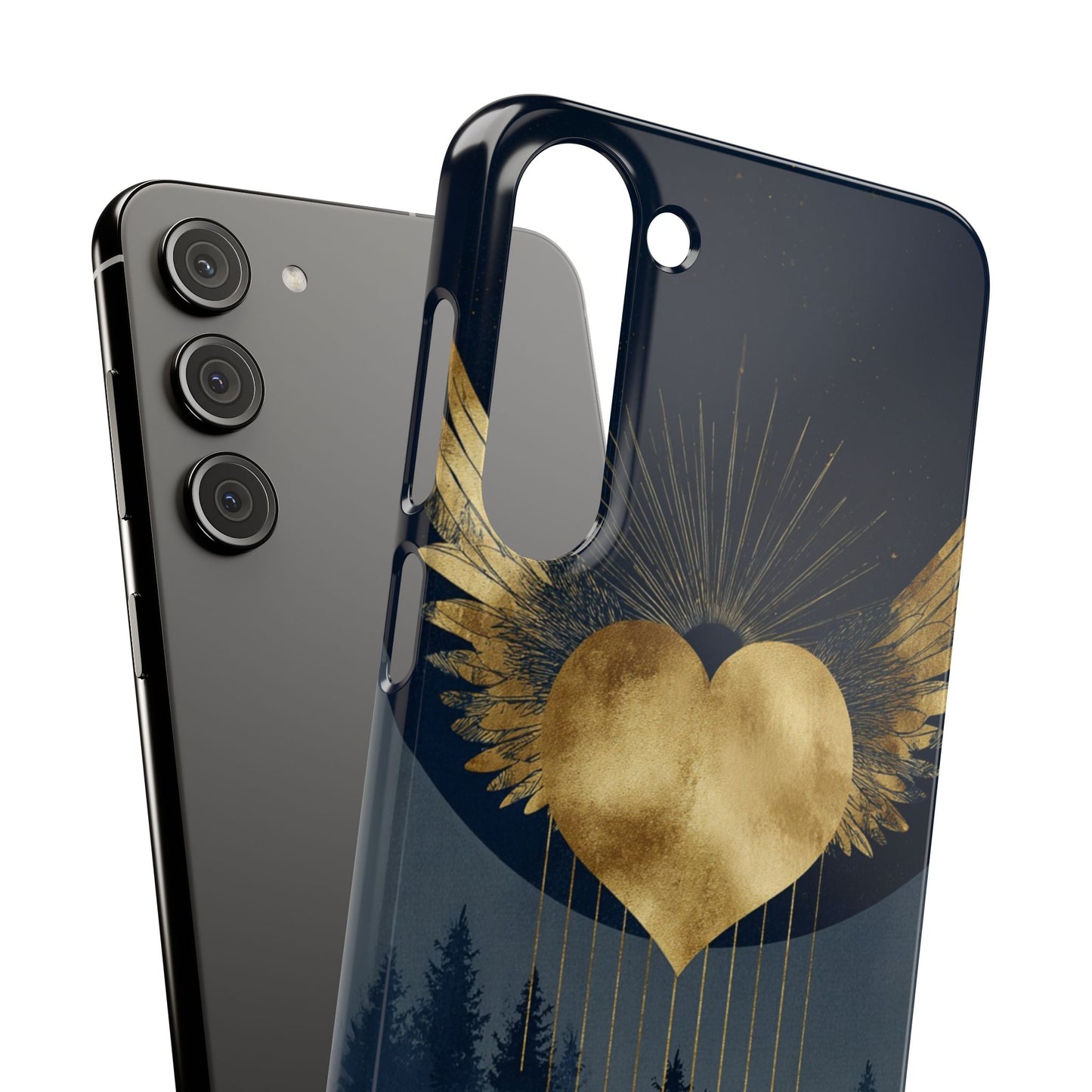 Heart Wing Snap Case, Elegant Phone Cover, Unique Gift, Artistic Accessory, Protective Case for Love and Romance
