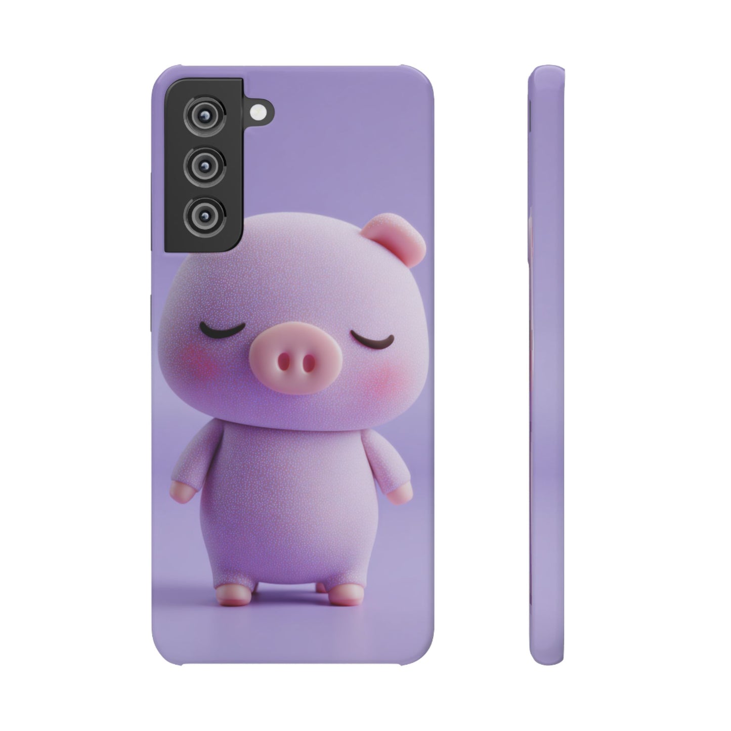 Cute Pig Snap Case for iPhone, Animal Lovers Phone Cover, Kawaii Aesthetic Accessory, Birthday Gift, Unique Phone Protection