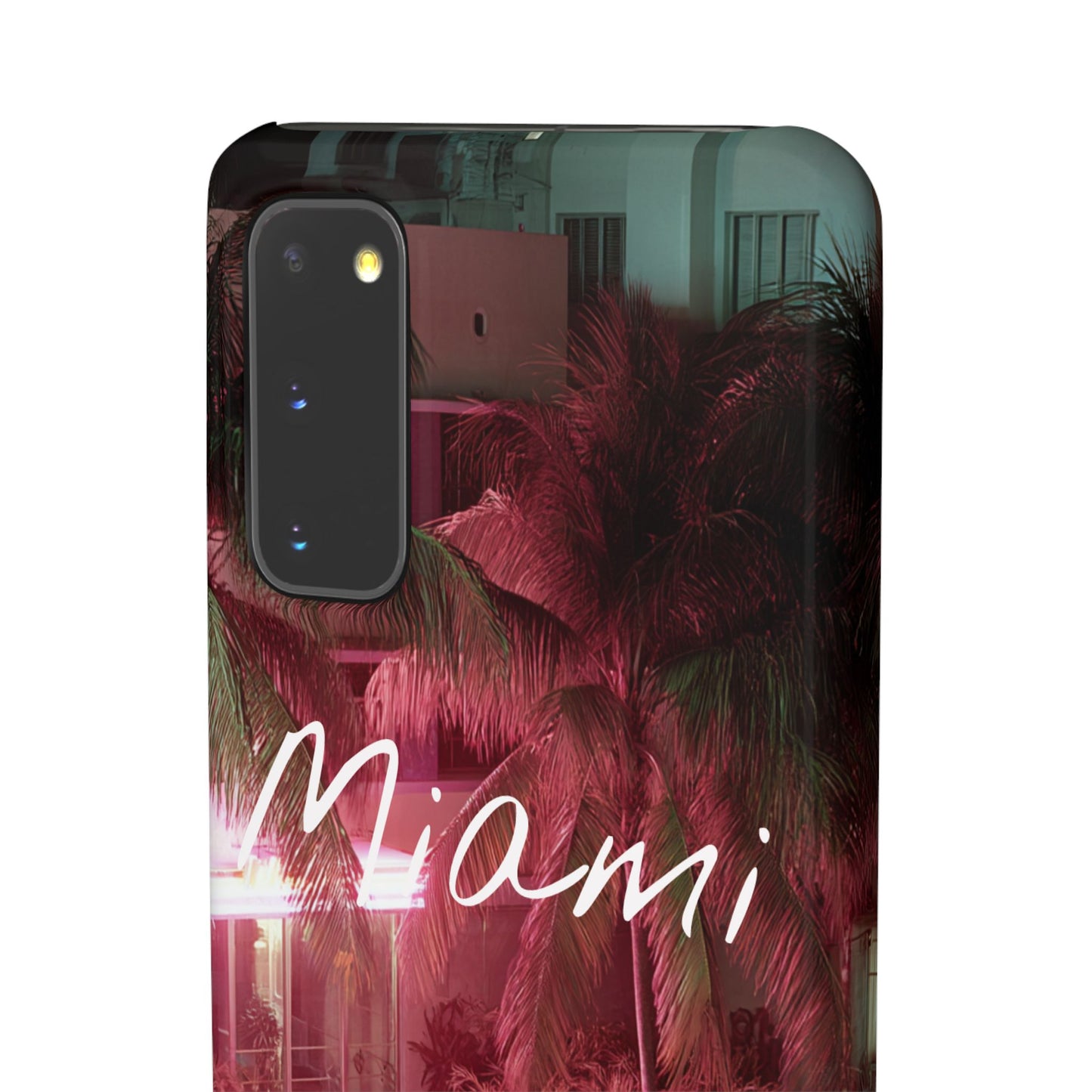 Miami Vibes Snap Case, Tropical Phone Cover, Summer Accessory, Gift for Travel Lovers, Neon Aesthetic, Beach-themed Tech