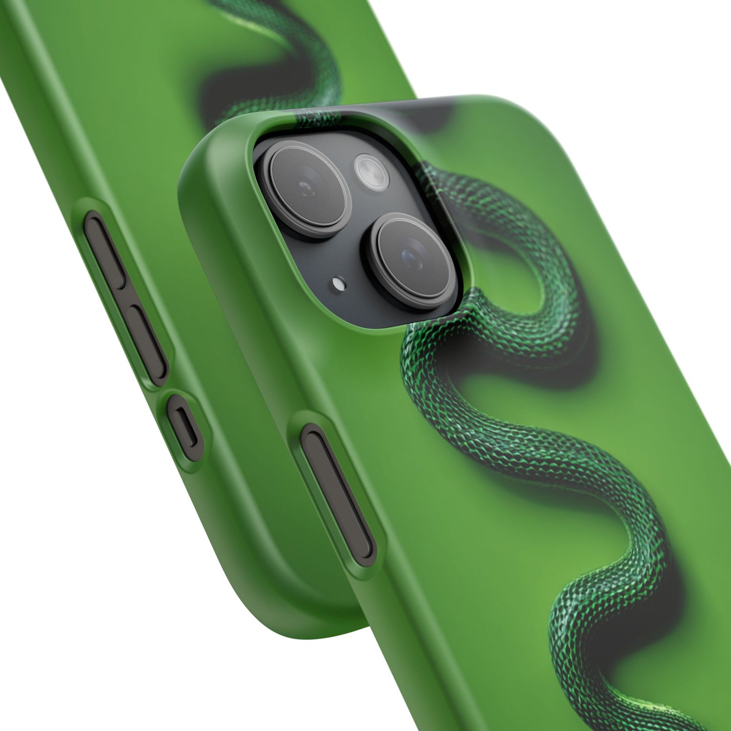 Green Snake Snap Case for iPhone, Stylish Phone Cover, Unique Gift, Trendy Accessory, Birthday, Nature Lover's Phone Case