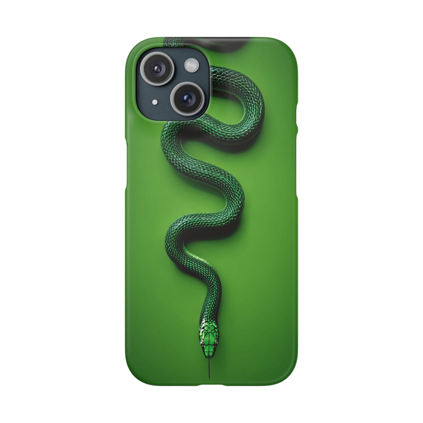 Green Snake Snap Case for iPhone, Stylish Phone Cover, Unique Gift, Trendy Accessory, Birthday, Nature Lover's Phone Case