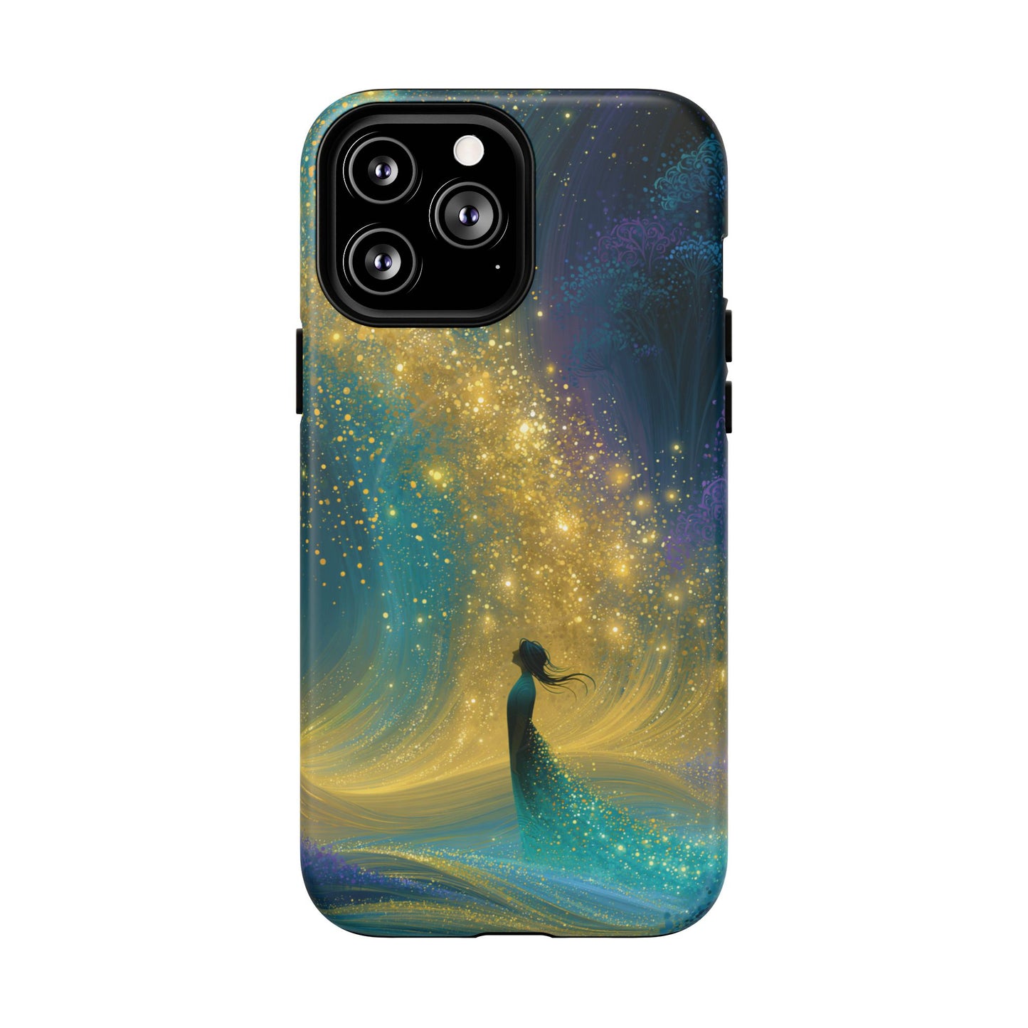 Mystical Nightfall Phone Case — Starry Silhouette Tough Magnetic Case