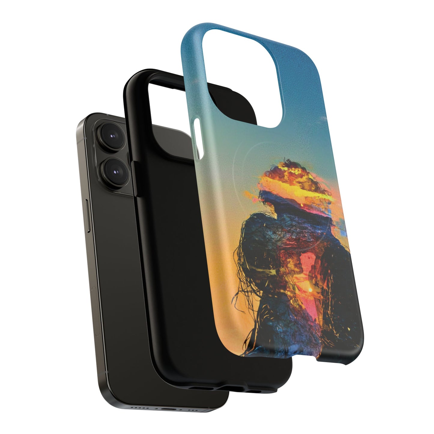 Abstract Sunset Silhouette Tough Magnetic Phone Case