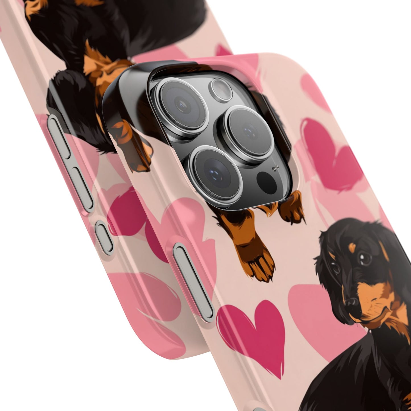 Pink Dachshund Love Phone Case for Iphone and Samsung Customistion and Free Shipping Avvialable