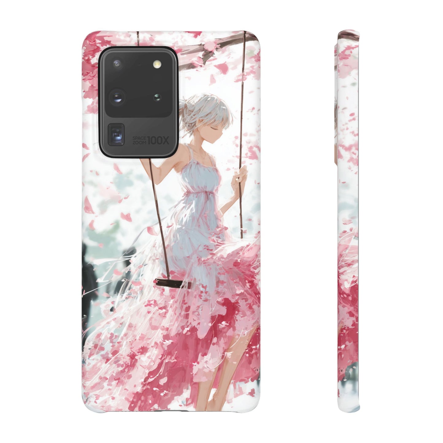Elegant Floral Snap Cases for iPhone, Personalized Phone Covers, Cute Spring Gifts, Anime Aesthetic Accessories, Flower-themed Cell [...]