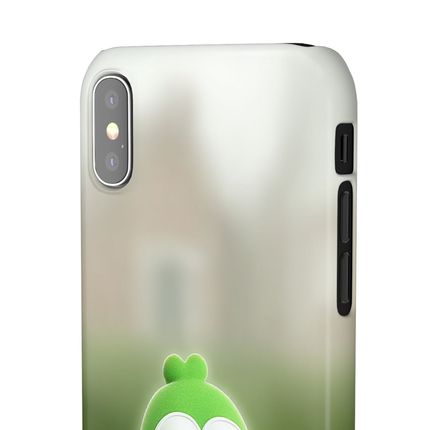 Cute Green Creature Phone Case, Snap Cases, Green Monster Phone Cover, Fun Phone Accessory, Playful Gift for Kids
