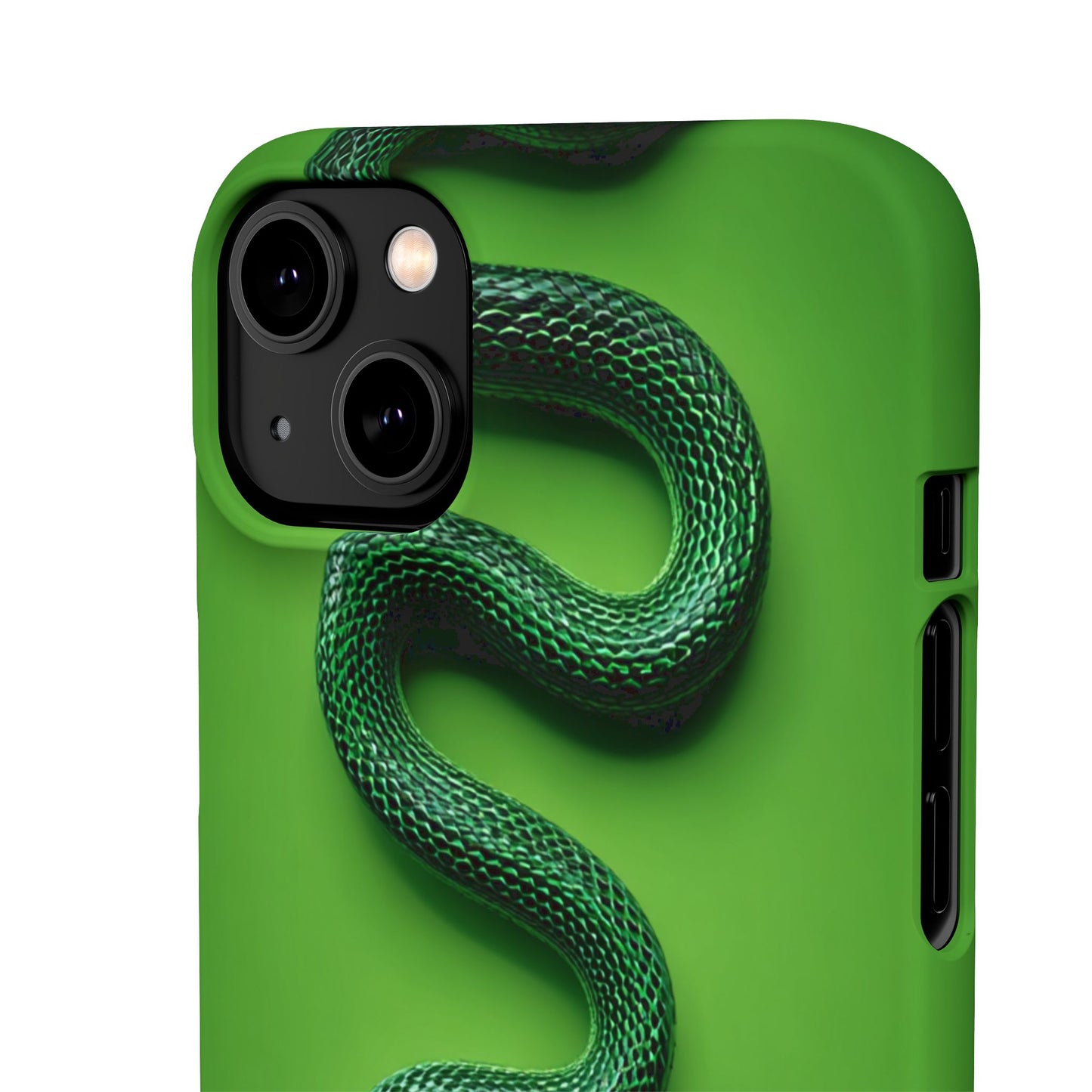 Green Snake Snap Case for iPhone, Stylish Phone Cover, Unique Gift, Trendy Accessory, Birthday, Nature Lover's Phone Case