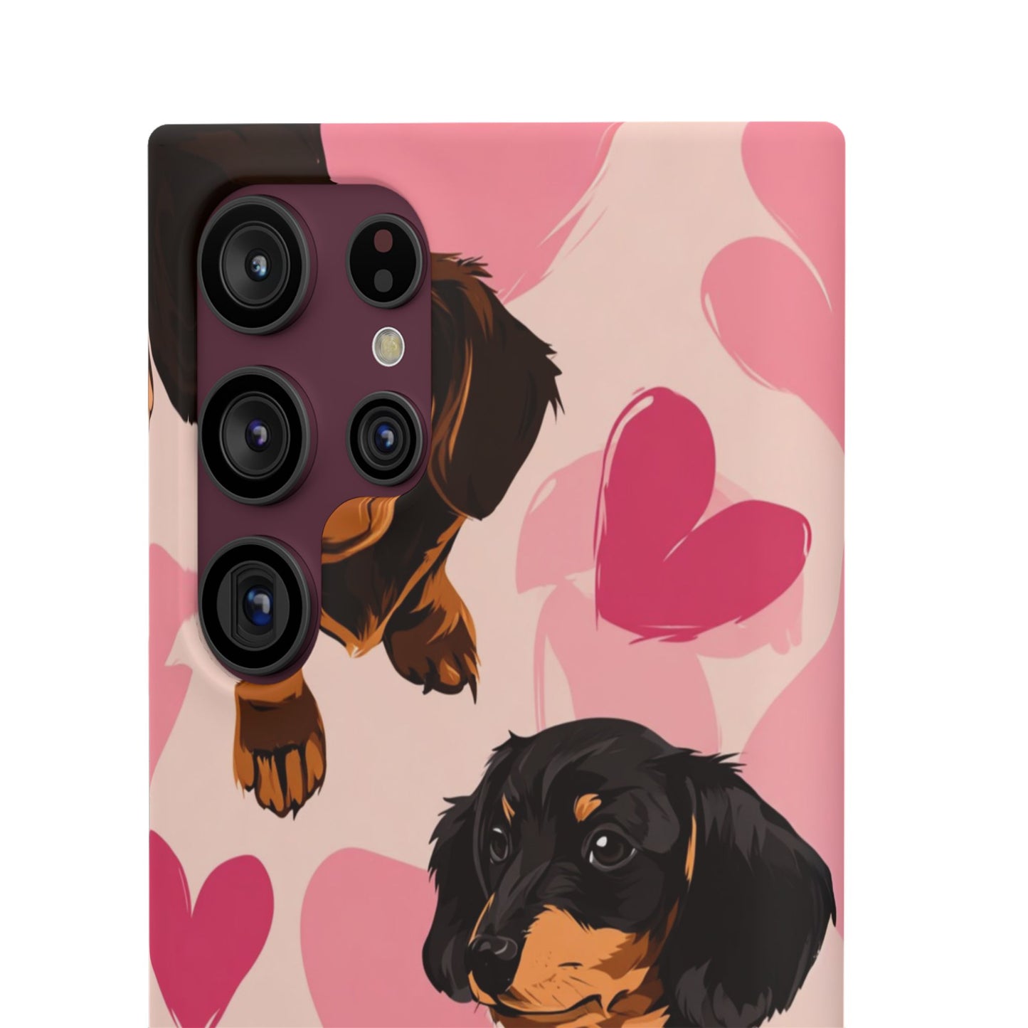 Pink Dachshund Love Phone Case for Iphone and Samsung Customistion and Free Shipping Avvialable
