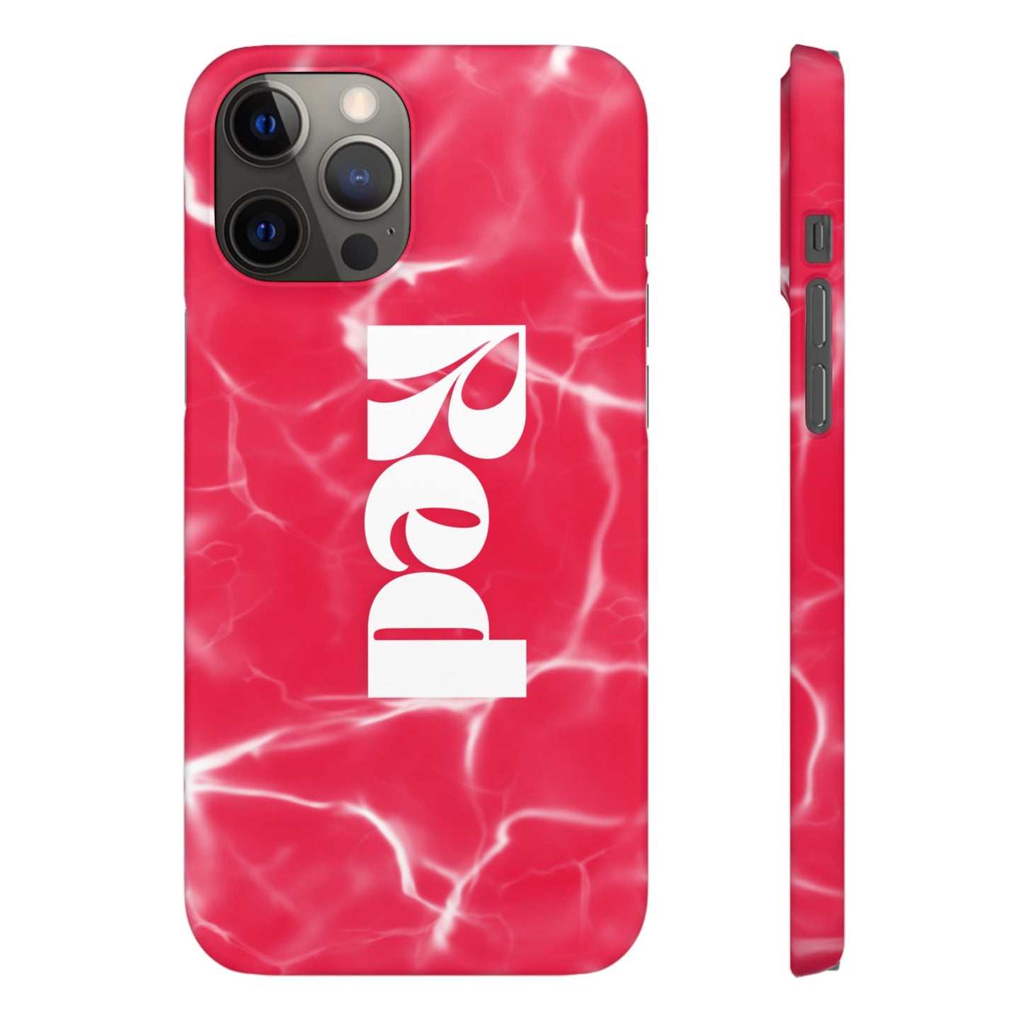 Vibrant Red Snap Case for iPhone, Trendy Phone Cover, Gift for Her, Summer Accessory, Stylish Tech Protection