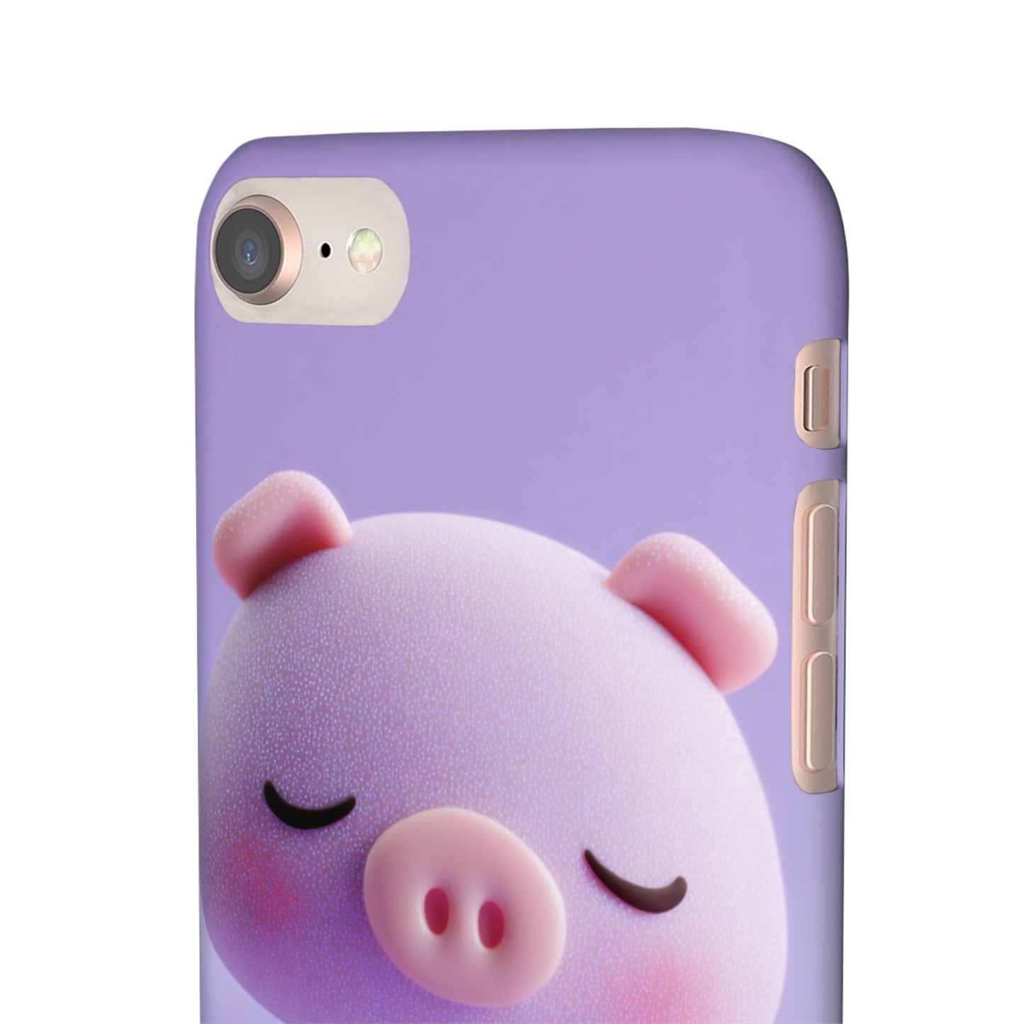 Cute Pig Snap Case for iPhone, Animal Lovers Phone Cover, Kawaii Aesthetic Accessory, Birthday Gift, Unique Phone Protection