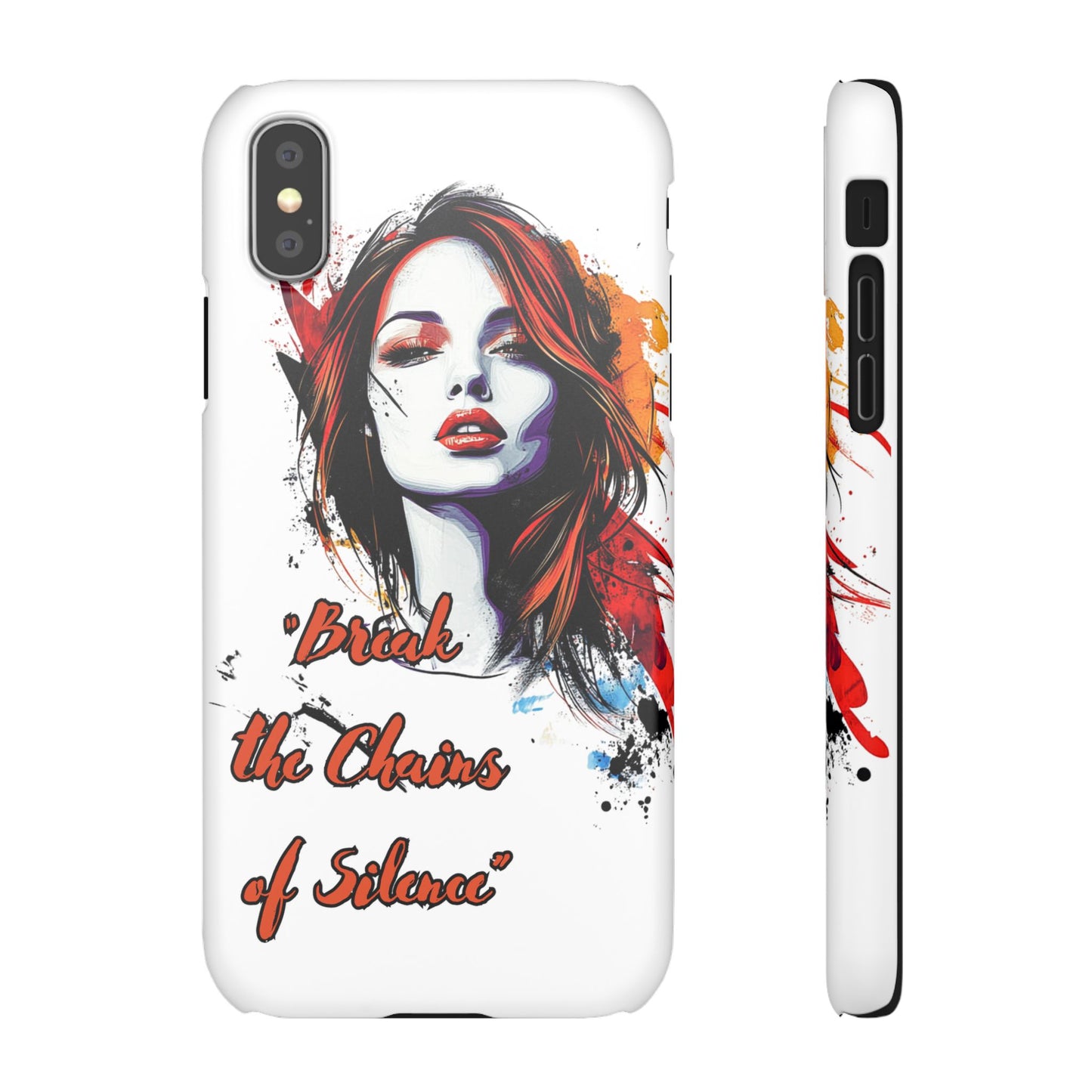 Empowering Art Snap Cases, Phone Cover, Break the Chains of Silence, Unique Gift, Inspirational Tech Accessories