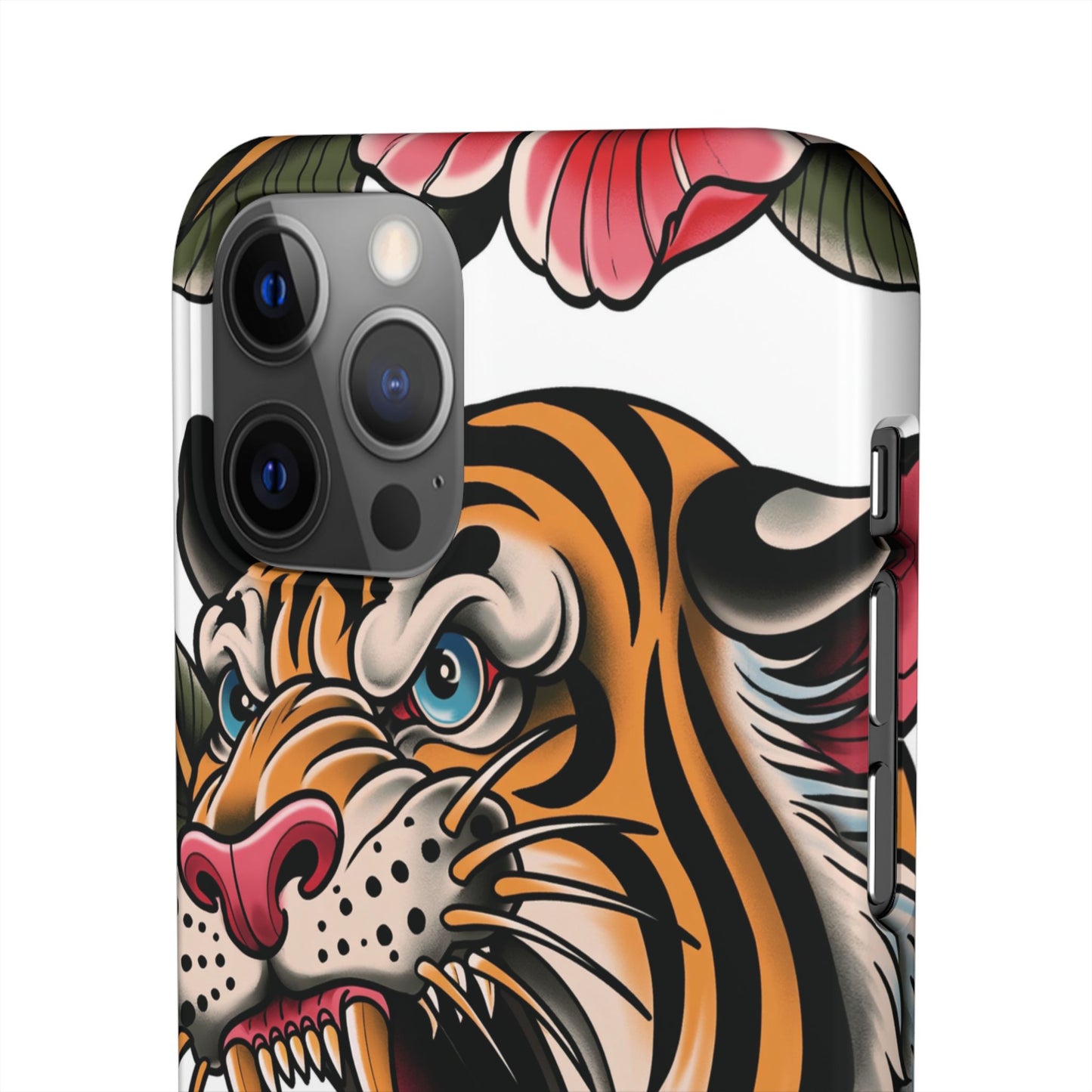 Tiger Floral Phone Case — Vintage Roaring Tiger Snap Case