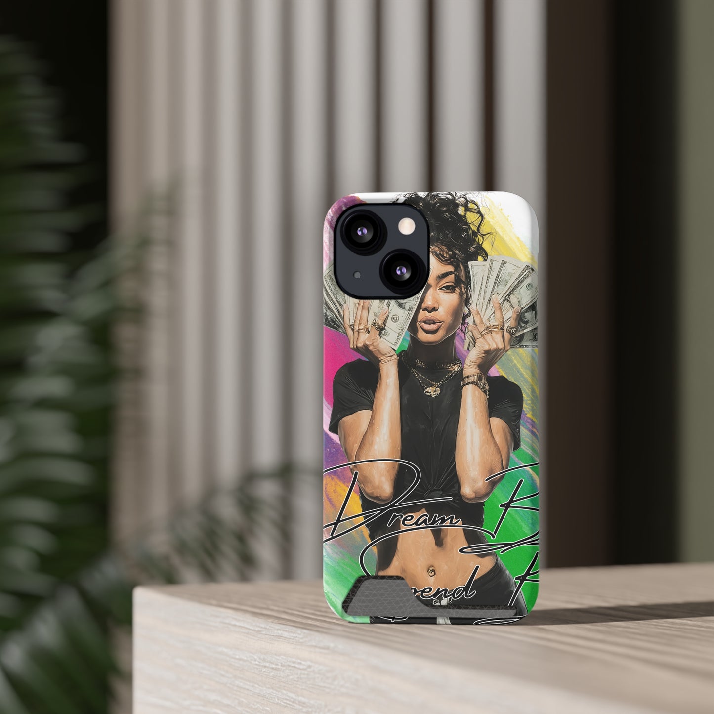 Vibrant Phone Case with Card Holder - Dream Big, Stylish Accessory for Teens & Young Adults, Perfect Gift for Birthdays, Graduations, [...]