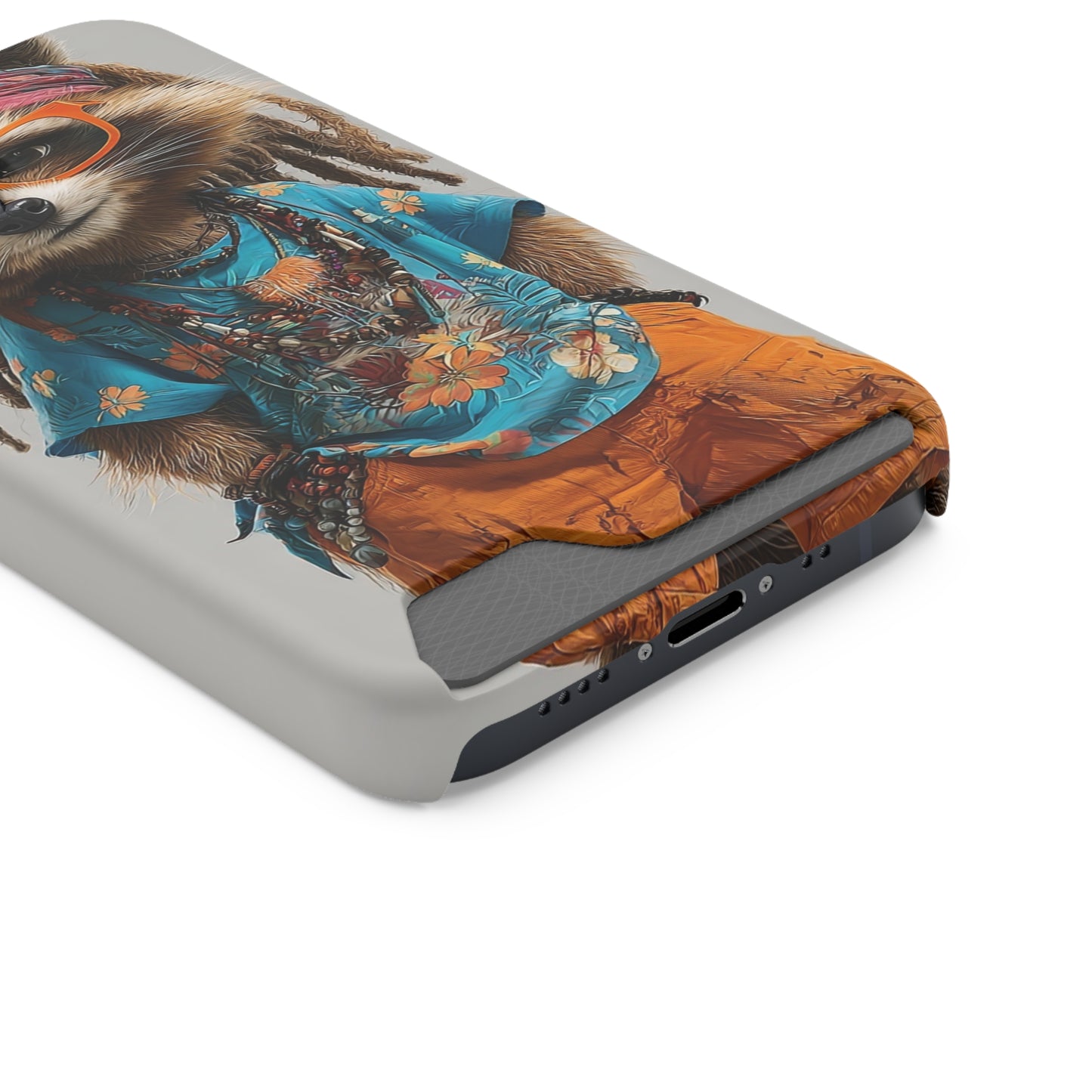Boho Raccoon Phone Case with Card Holder, Cute Animal Phone Cover, Retro Stylish Phone Protector, Gifts for Animal Lovers, Trendy [...]