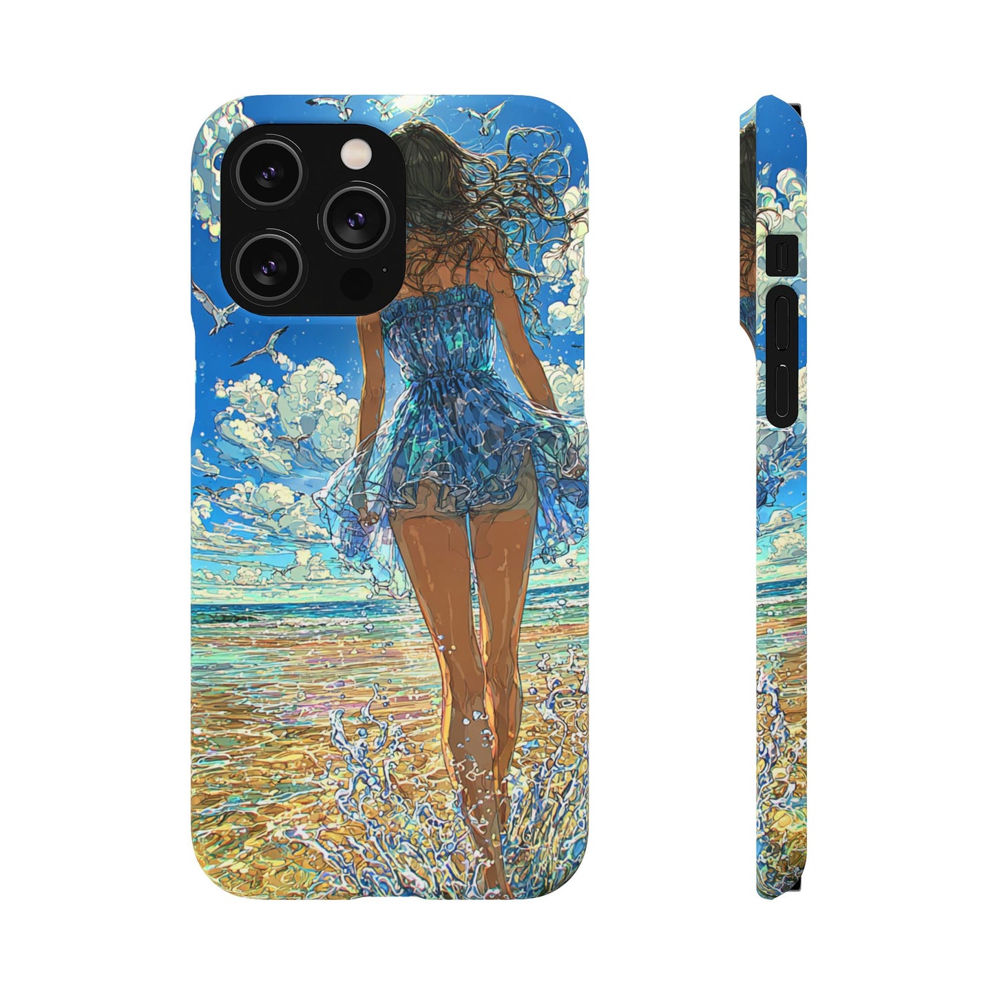 Summer Breeze Snap Case, Ocean Art Phone Cover, Beach Vibes Cell Case, Gift for Her, Custom Phone Accessory