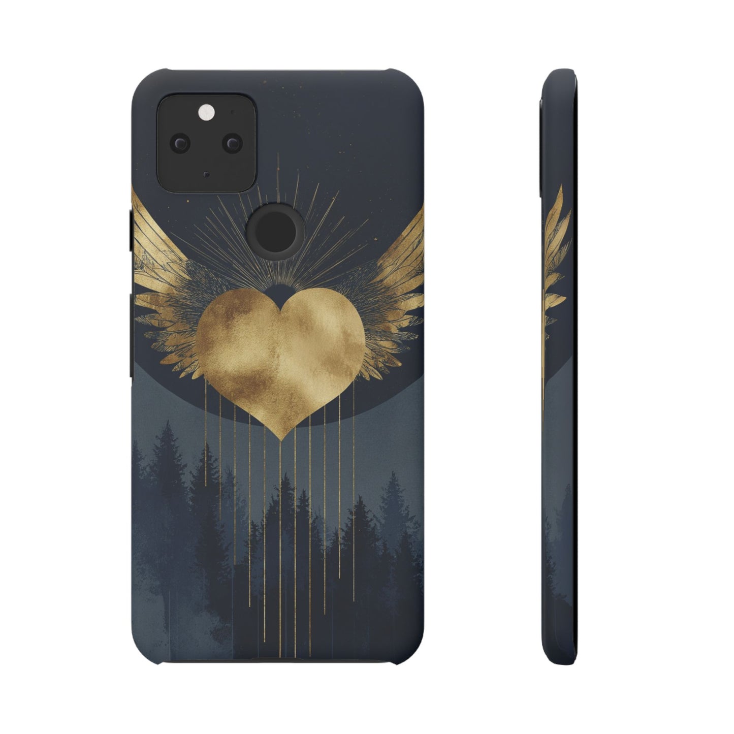Heart Wing Snap Case, Elegant Phone Cover, Unique Gift, Artistic Accessory, Protective Case for Love and Romance