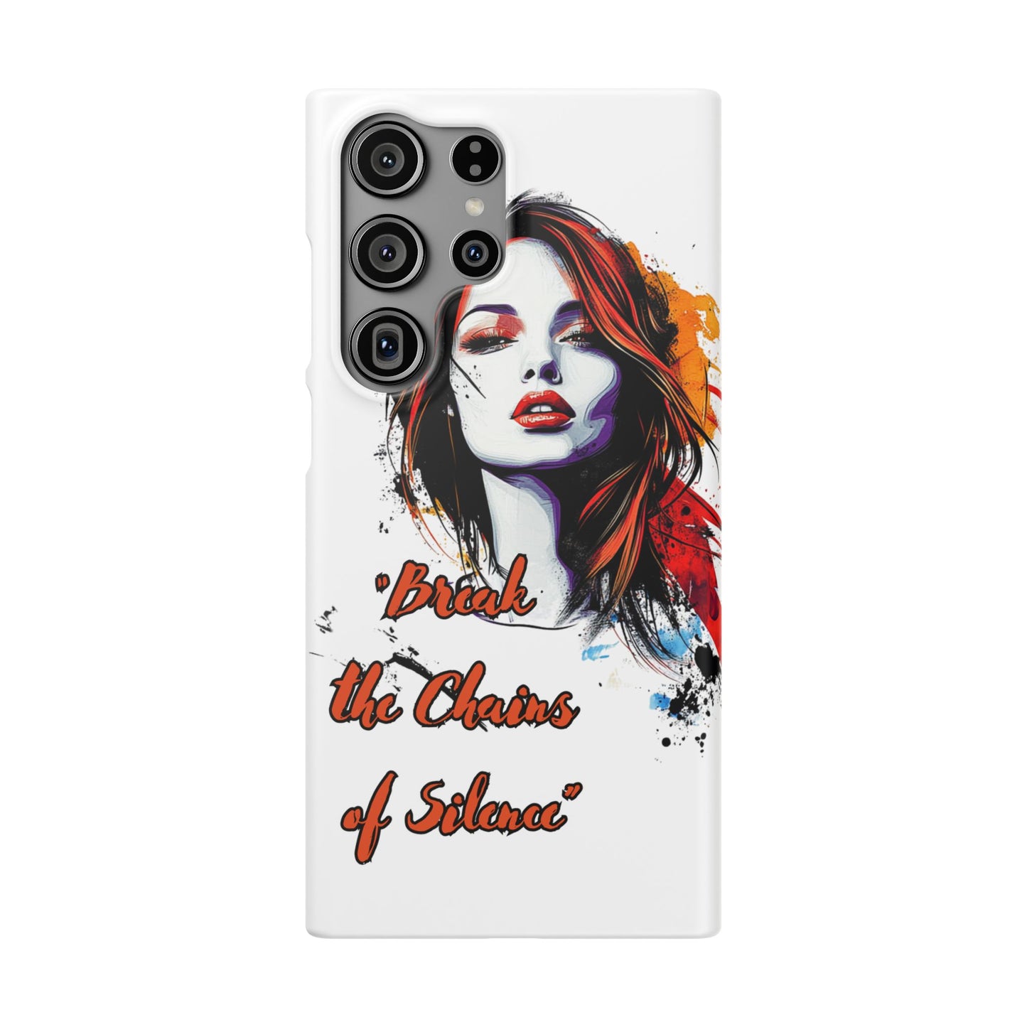 Empowering Art Snap Cases, Phone Cover, Break the Chains of Silence, Unique Gift, Inspirational Tech Accessories