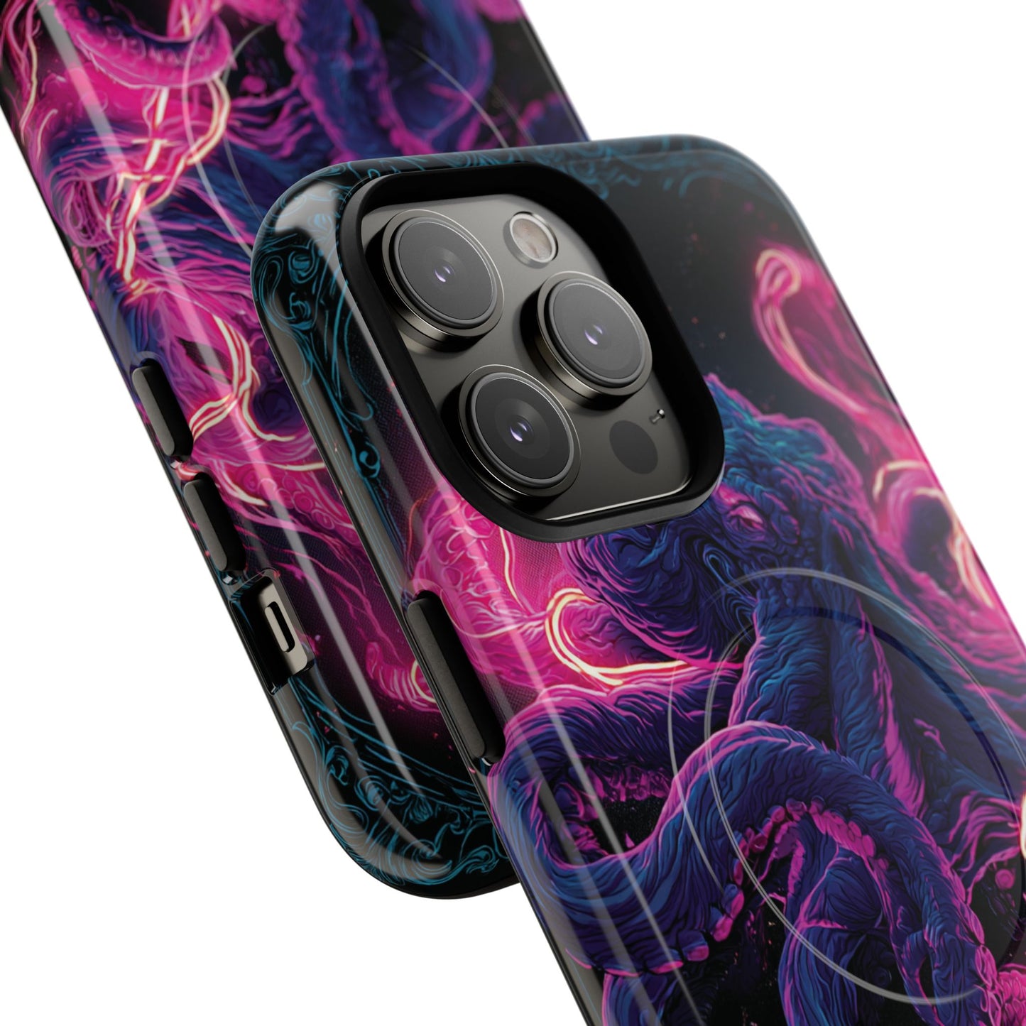 Neon Octopus Phone Case — Tough Magnetic Protective Cover