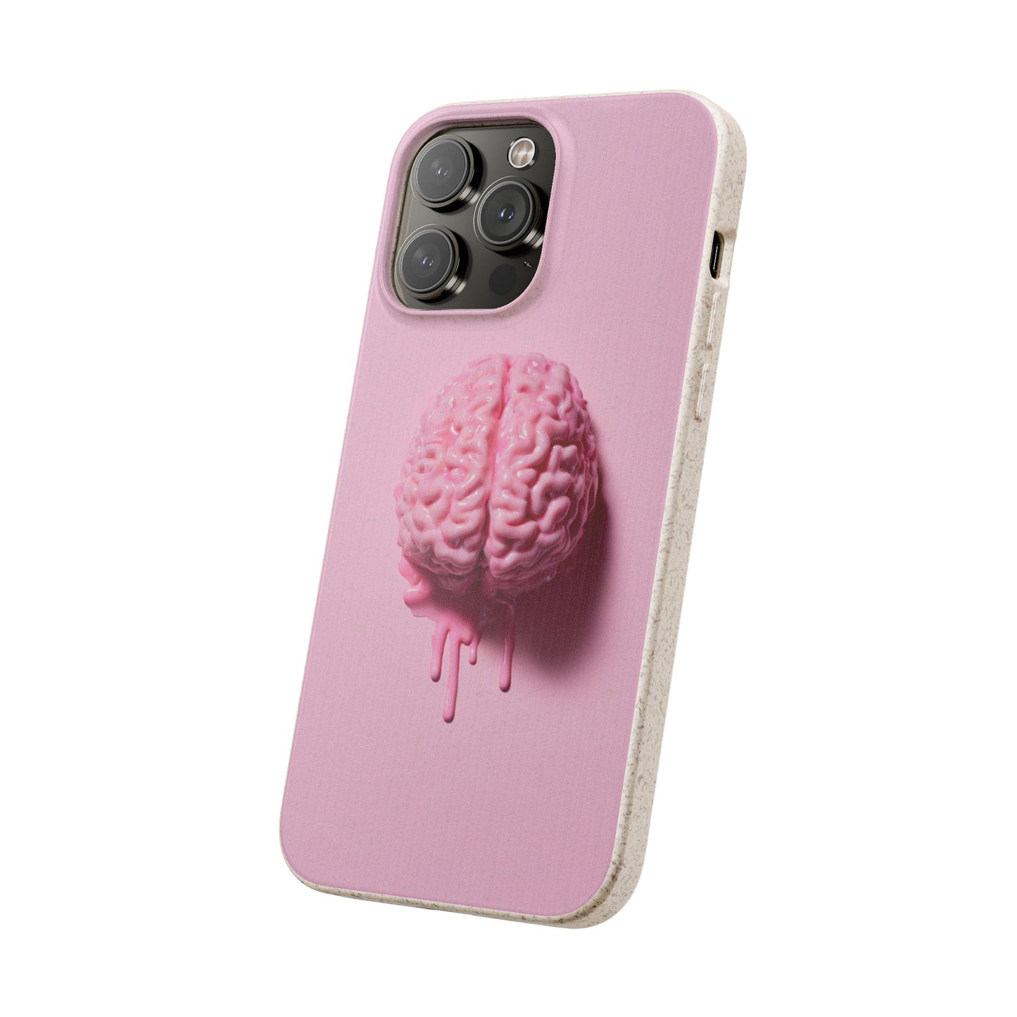 Eco-Friendly Brain Design Phone Case, Biodegradable Phone Cover, Unique Gift for Tech Lovers, Sustainable Accessory, Cute Phone Case