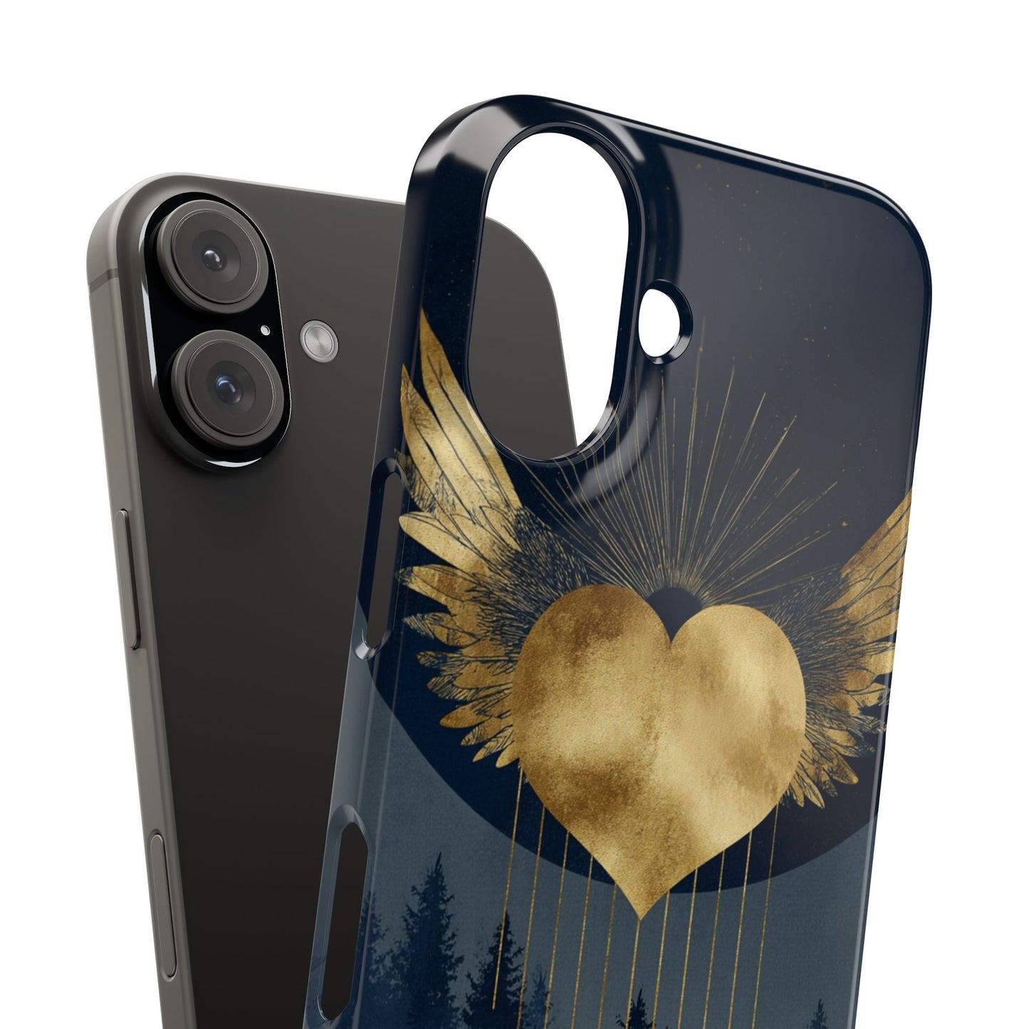 Heart Wing Snap Case, Elegant Phone Cover, Unique Gift, Artistic Accessory, Protective Case for Love and Romance
