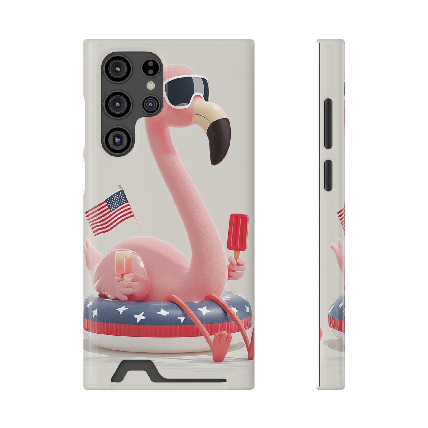 Summer Vibes Phone Case with Card Holder, Cute Flamingo Design, Tropical Cell Phone Accessory, Beach Lover Gift, Fun Summer Accessory, [...]