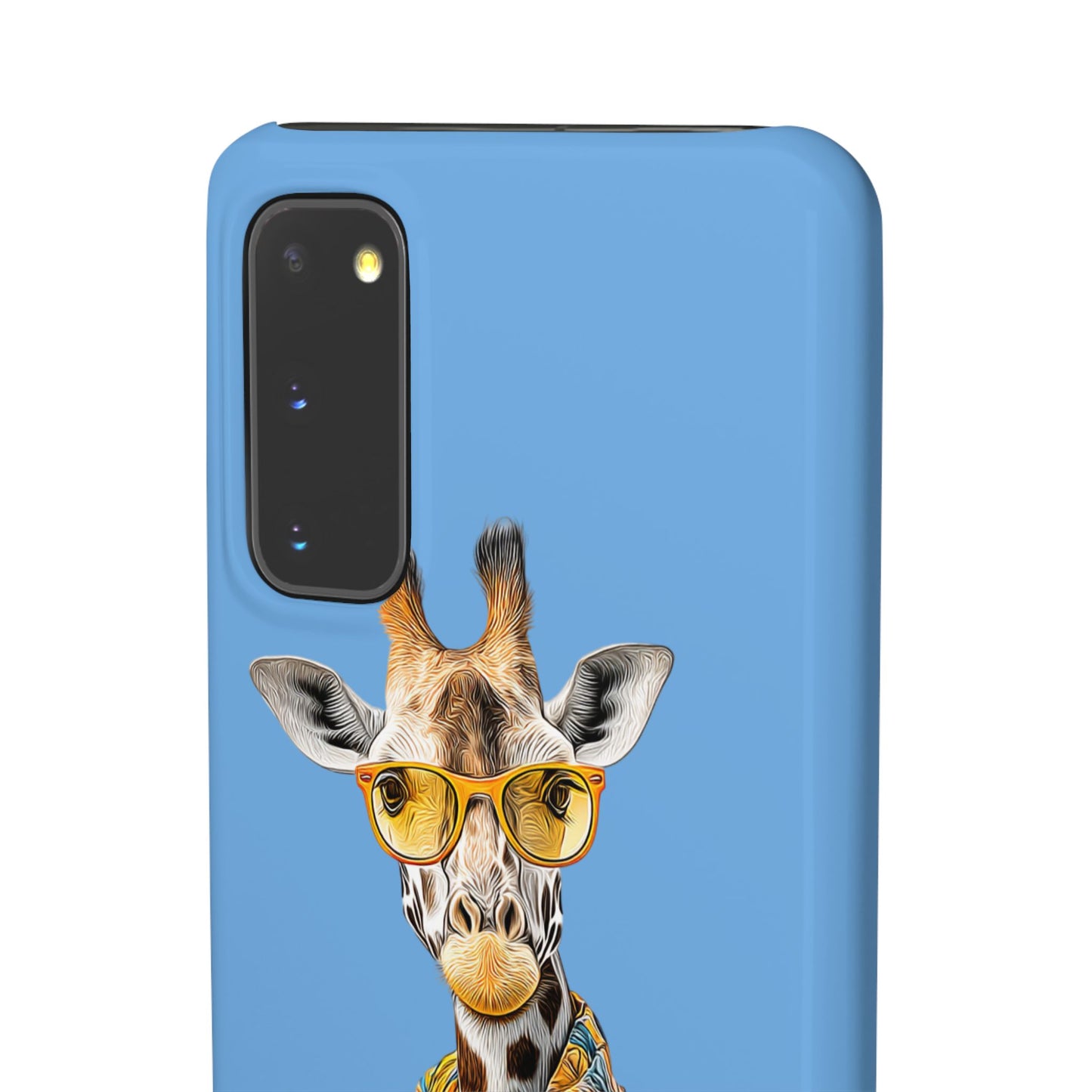 Giraffe Blue Snap Case Phone Cover for Animal Lover Iphone and Samsung models