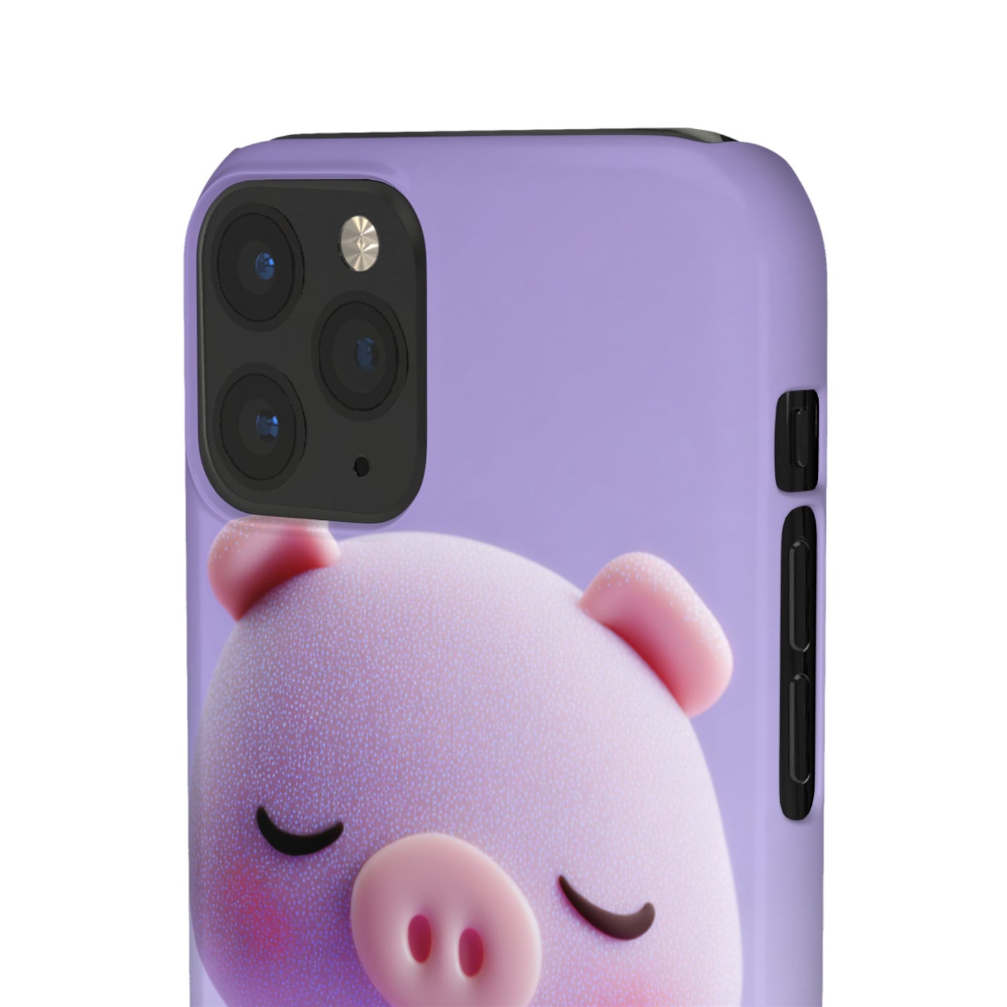 Cute Pig Snap Case for iPhone, Animal Lovers Phone Cover, Kawaii Aesthetic Accessory, Birthday Gift, Unique Phone Protection