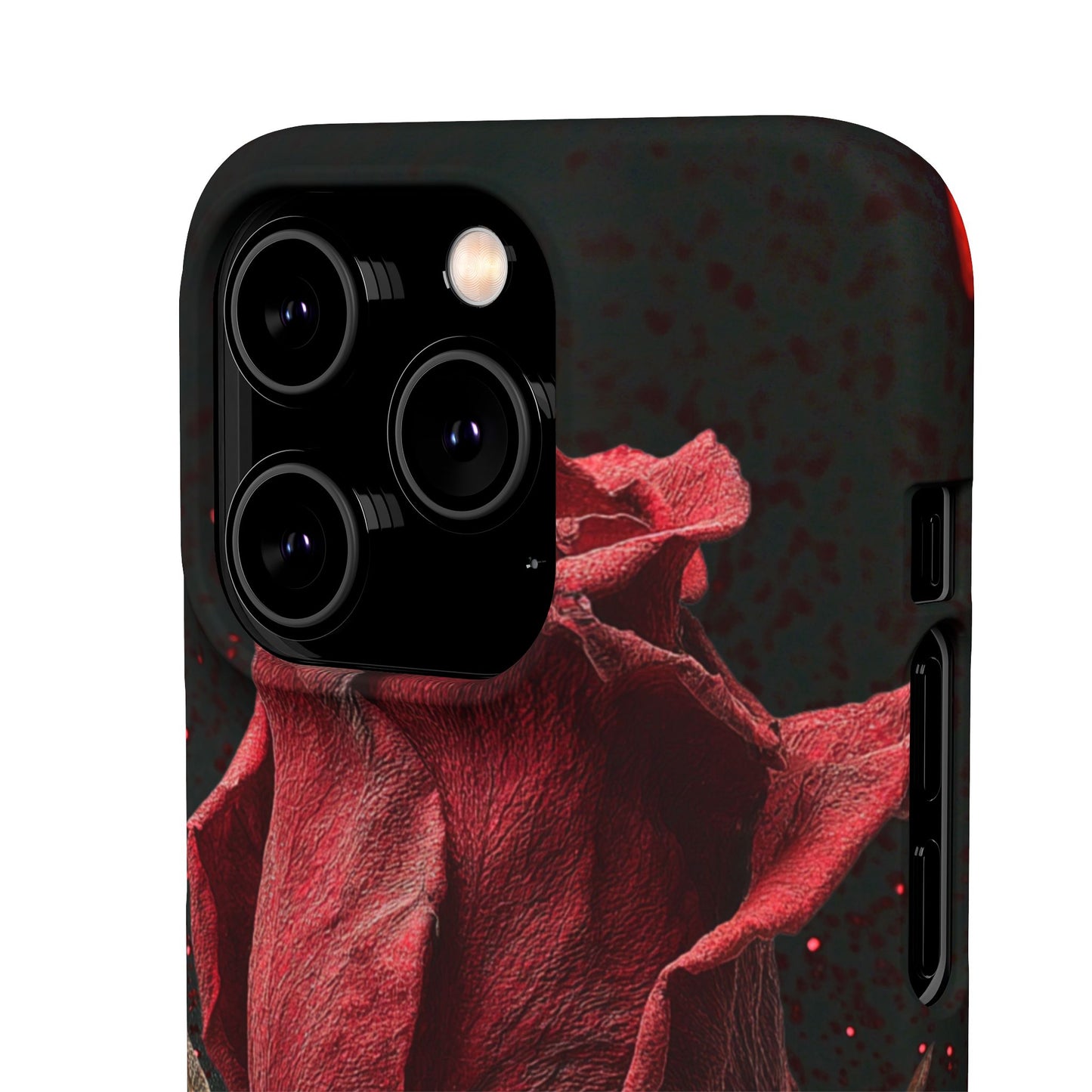 Romantic Rose Snap Case, Floral Phone Cover, Valentines Day Gift, Trendy Mobile Accessory, Heart Design Case, Elegant Phone Protector