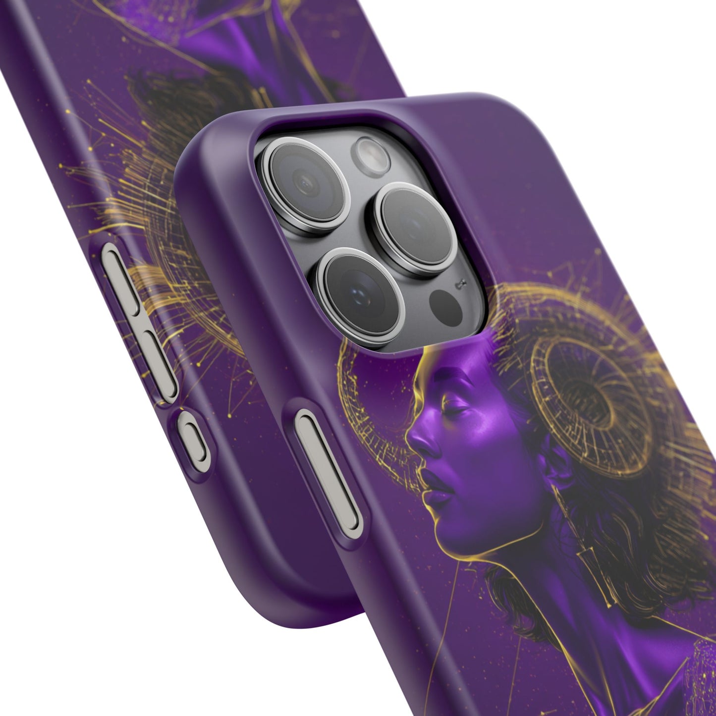 Purple & Gold Celestial Virgo Phone Case – Snap Cover for Samsung & iPhone
