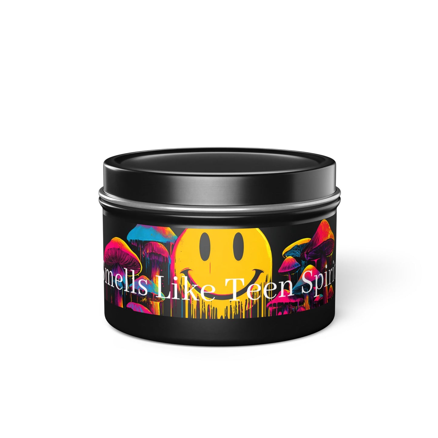 Vibrant Tin Candles, Smells Like Teen Spirit, Unique Home Decor, Aromatherapy, Gift for Her, Mood Enhancer, Eco-Friendly Candle